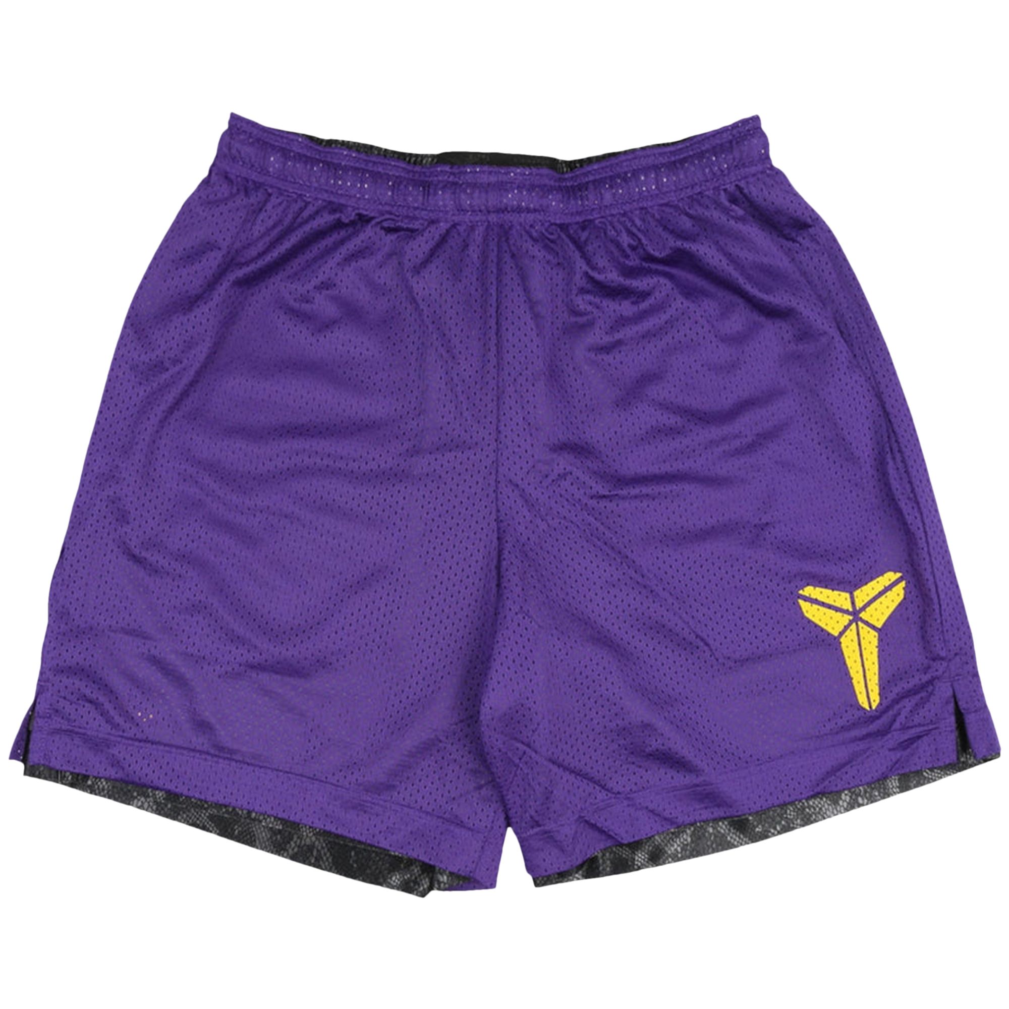 Pre-owned Nike Kobe Dri-fit Standard Issue Reversible Basketball Shorts 'black/field Purple/amarillo' | Men's