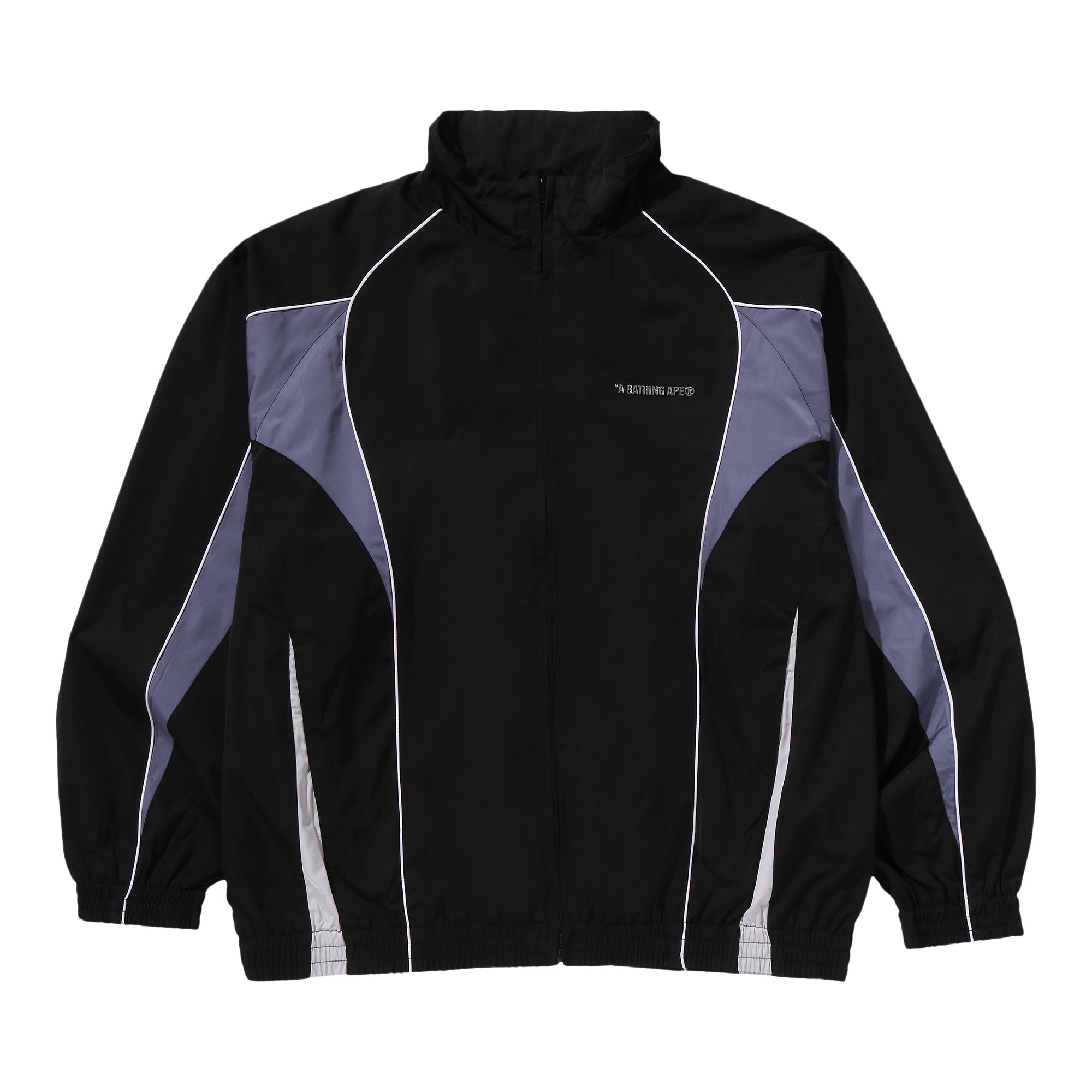 Pre-owned Bape Bathing Ape Logo Nylon Track Jacket 'black' | Men's Size M