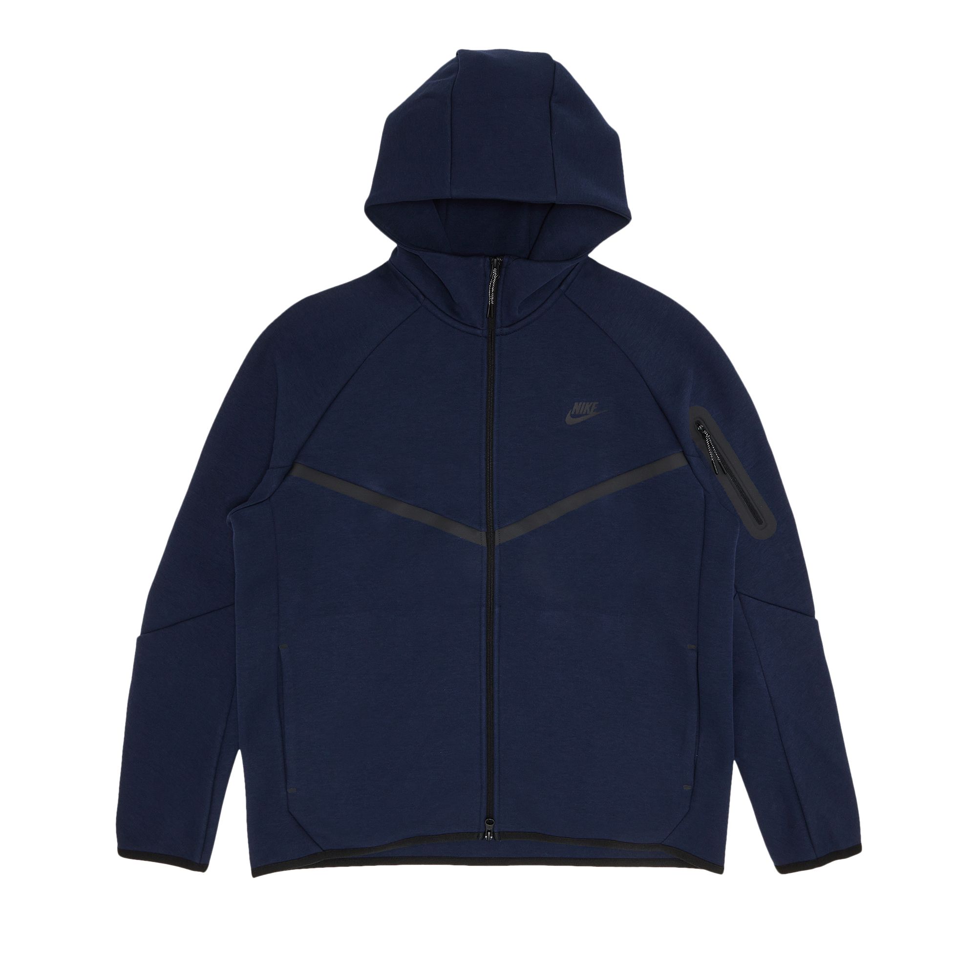 Pre-owned Nike Tech Fleece Full-zip Windrunner Hoodie 'obsidian/black' | Blue | Men's Size Xs