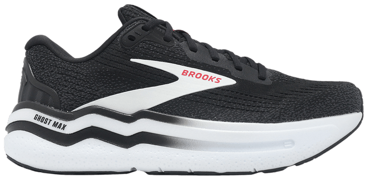 Brooks Ghost Max 2 Black White Fiery Red
