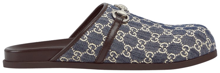 Gucci Rhein Mule GG Denim   Beige Blue