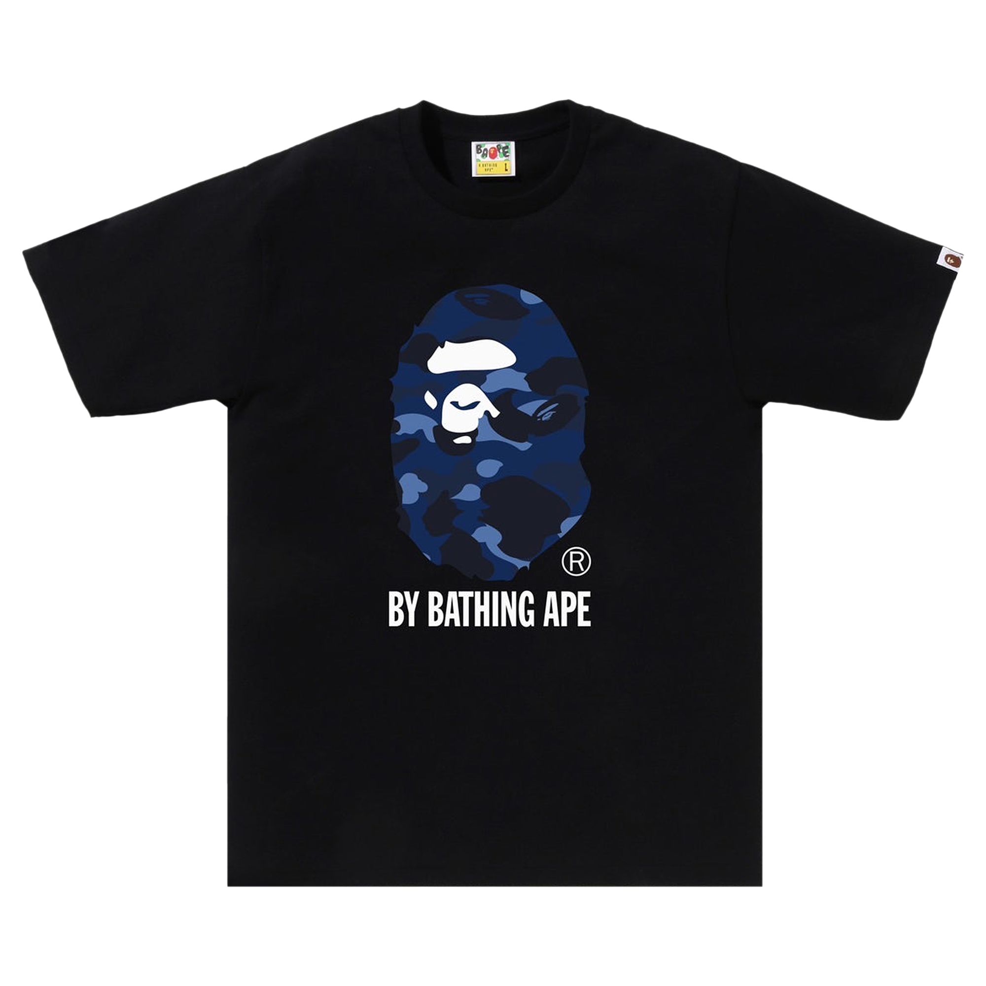 Pre-owned Bape Color Camo By Bathing Ape Tee 'black/navy'