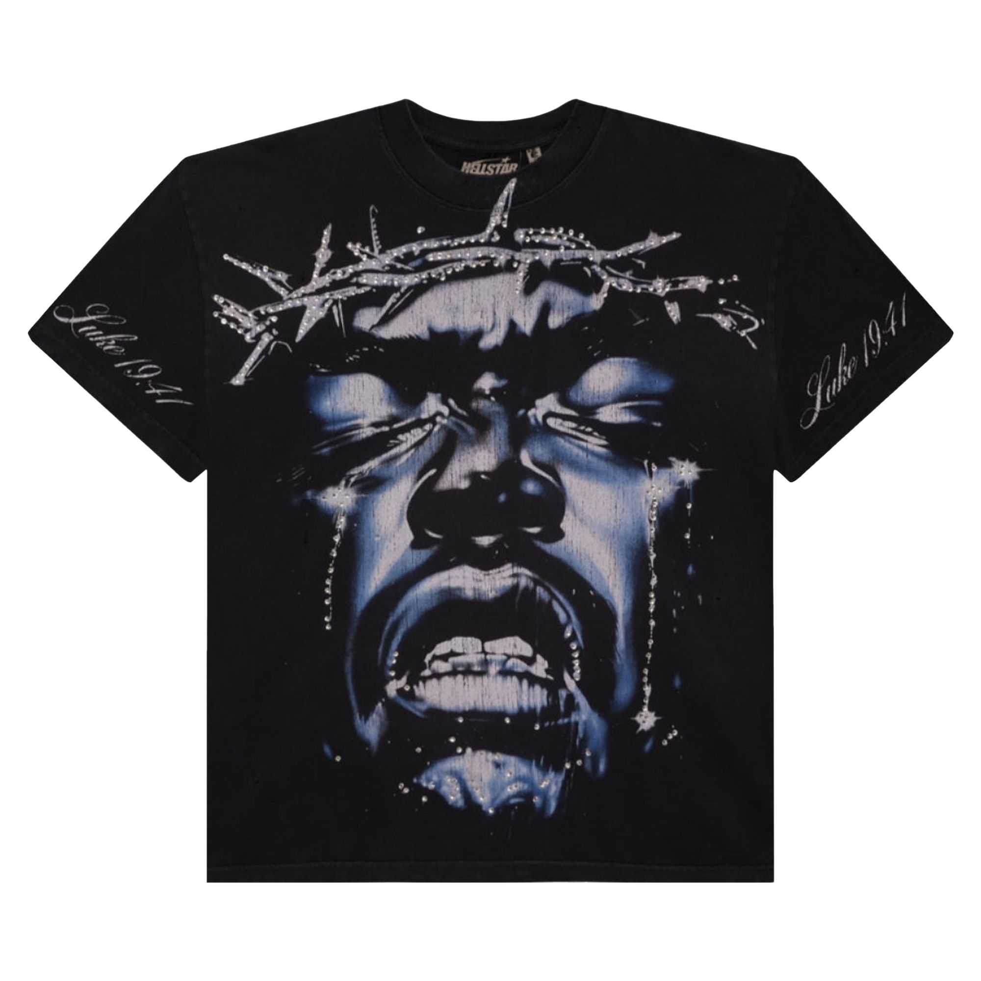 Pre-owned Hellstar Jesus Wept T-shirt 'black' | Men's Size M