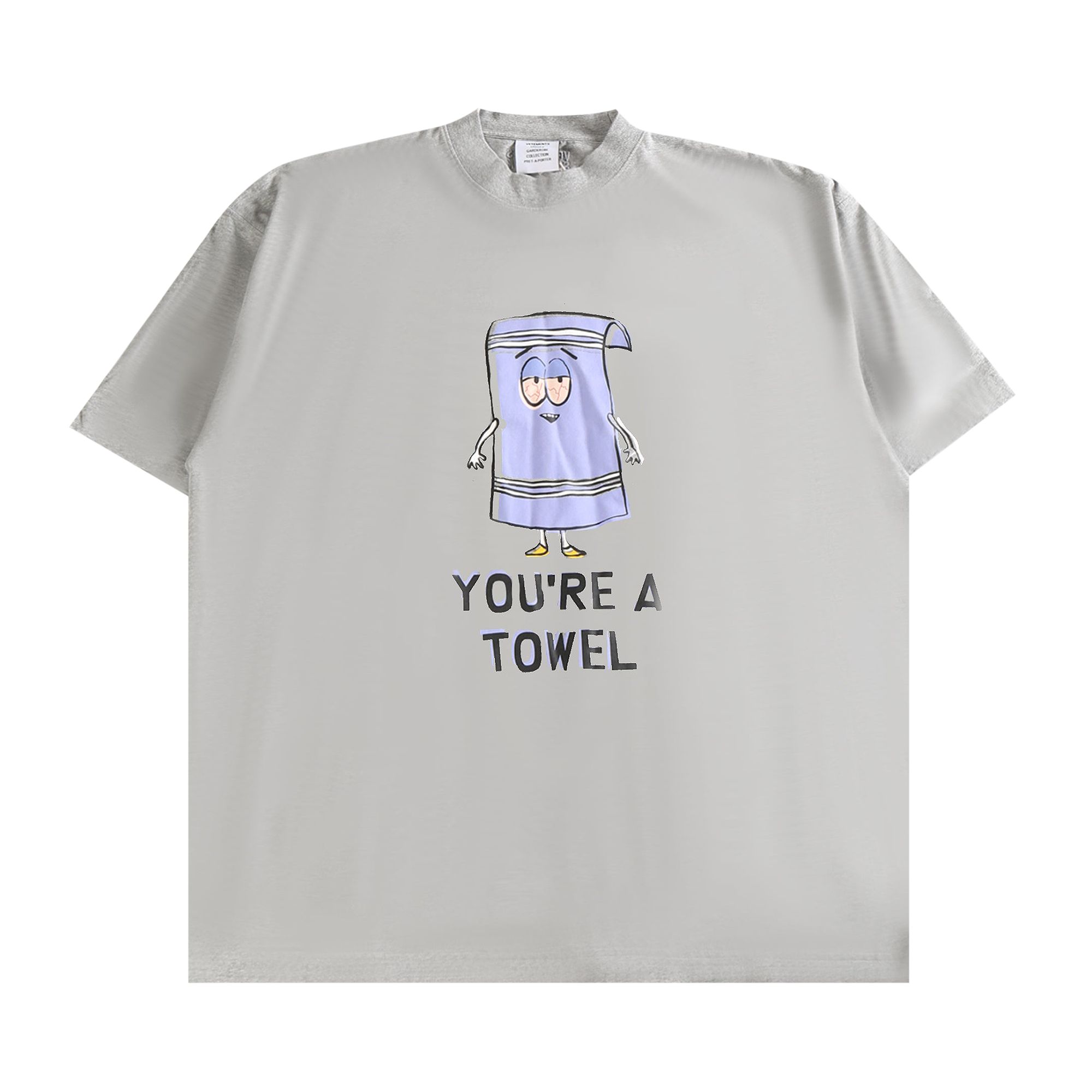Pre-owned Vetements I'm A Towel Oversized T-shirt 'grey Melange' | Men's Size L In Gray