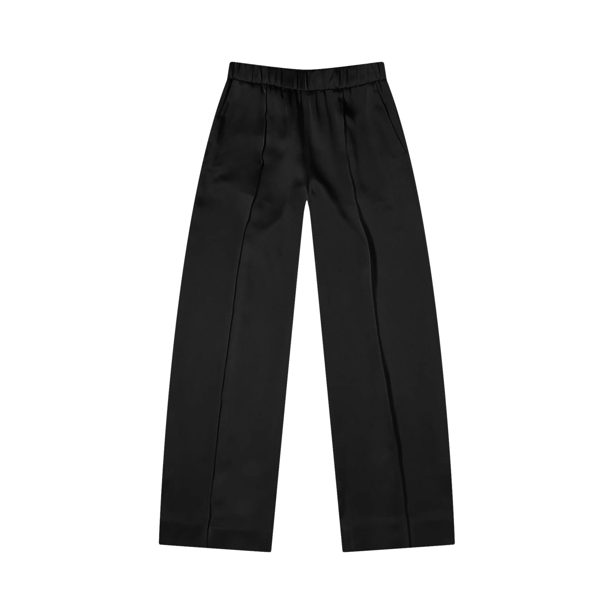 Pre-owned Jil Sander Track-inspired Satin Trousers 'black' | Women's Size 36