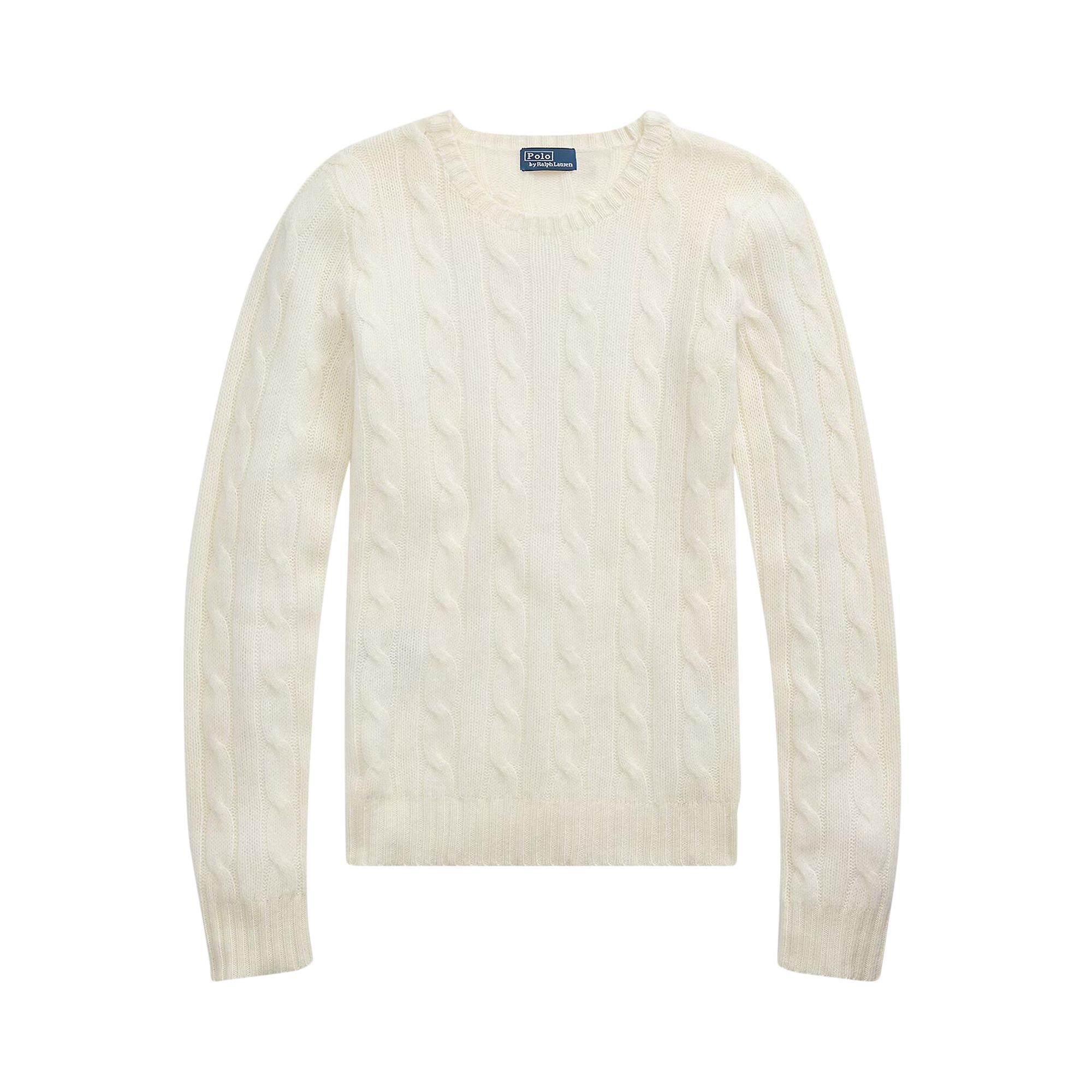 Pre-owned Polo Ralph Lauren Classic Julianna Long-sleeve Pullover 'cream' | White | Women's Size M