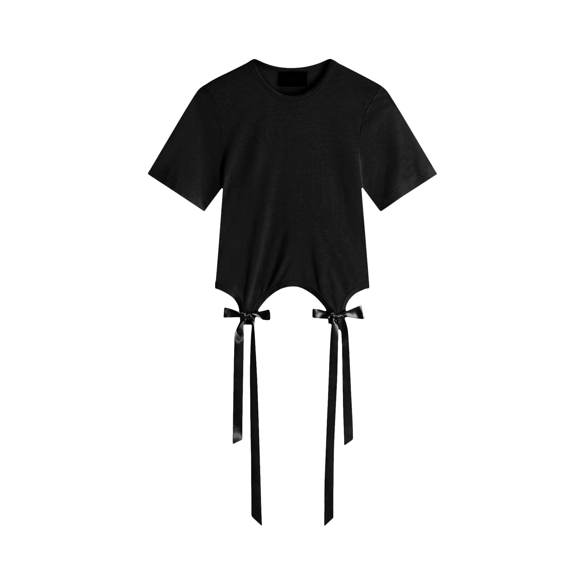 Pre-owned Simone Rocha Bow Tail Easy T-shirt 'black' | Women's Size M
