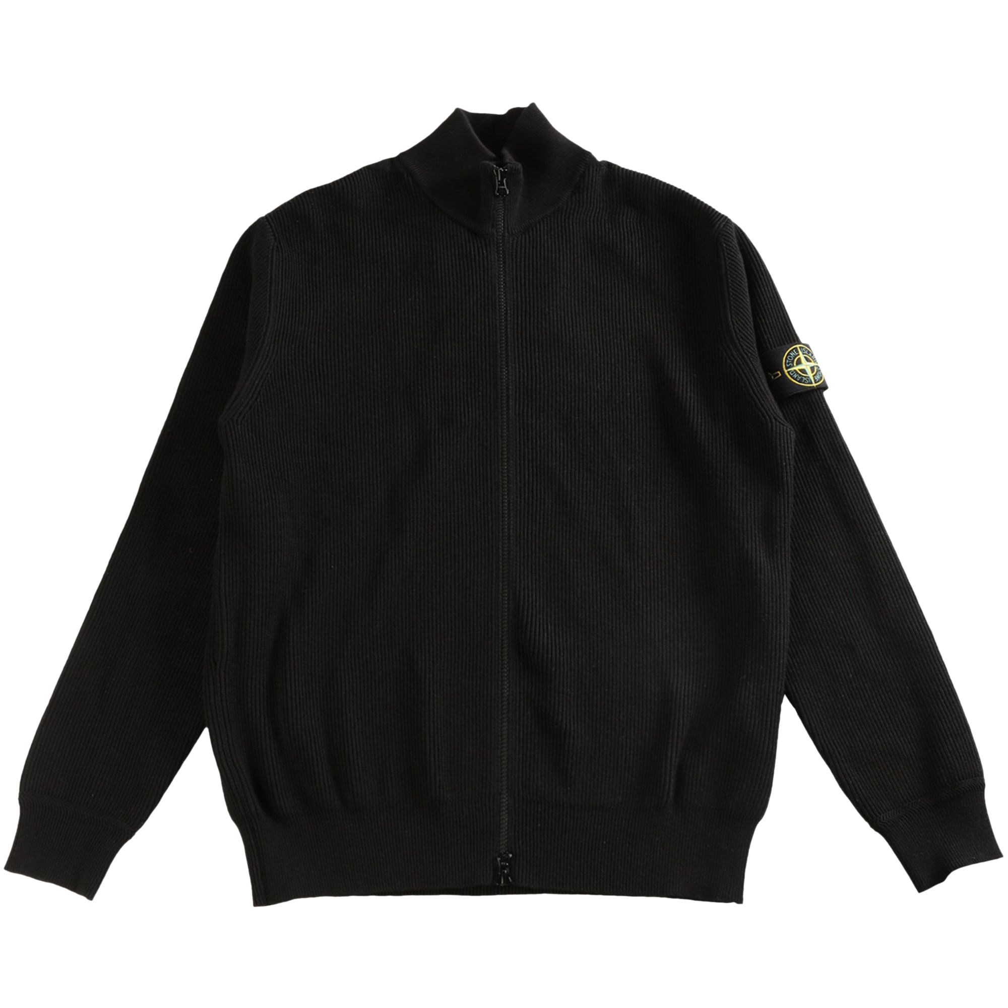 Pre-owned Stone Island Zipper Cardigan 'black' | Men's Size Xl