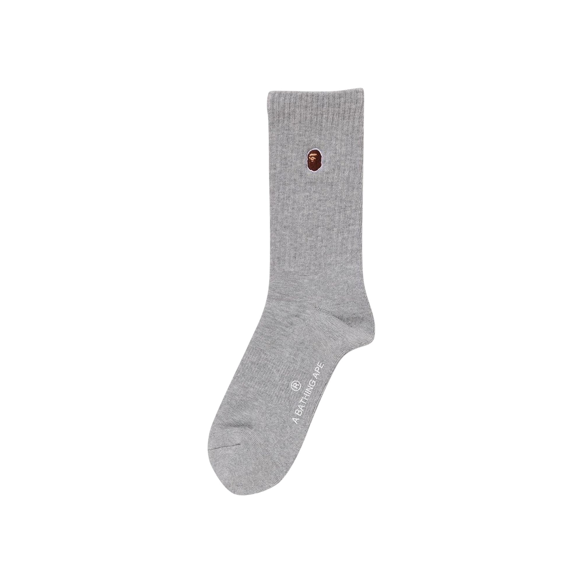 Pre-owned Bape One Point Socks 'grey' | Men's Size L