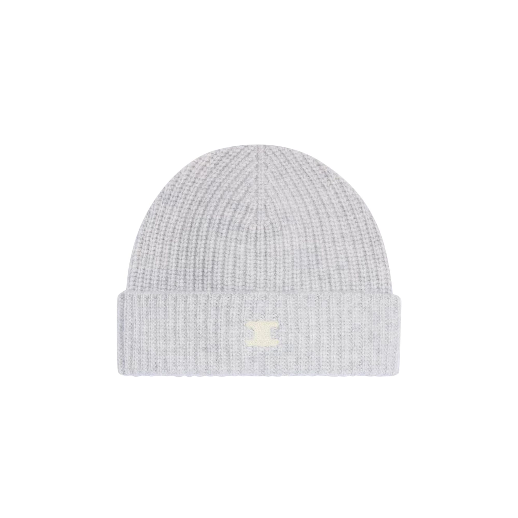 Pre-owned Celine Triomphe Beanie 'light Grey' | Men's Size Onesize