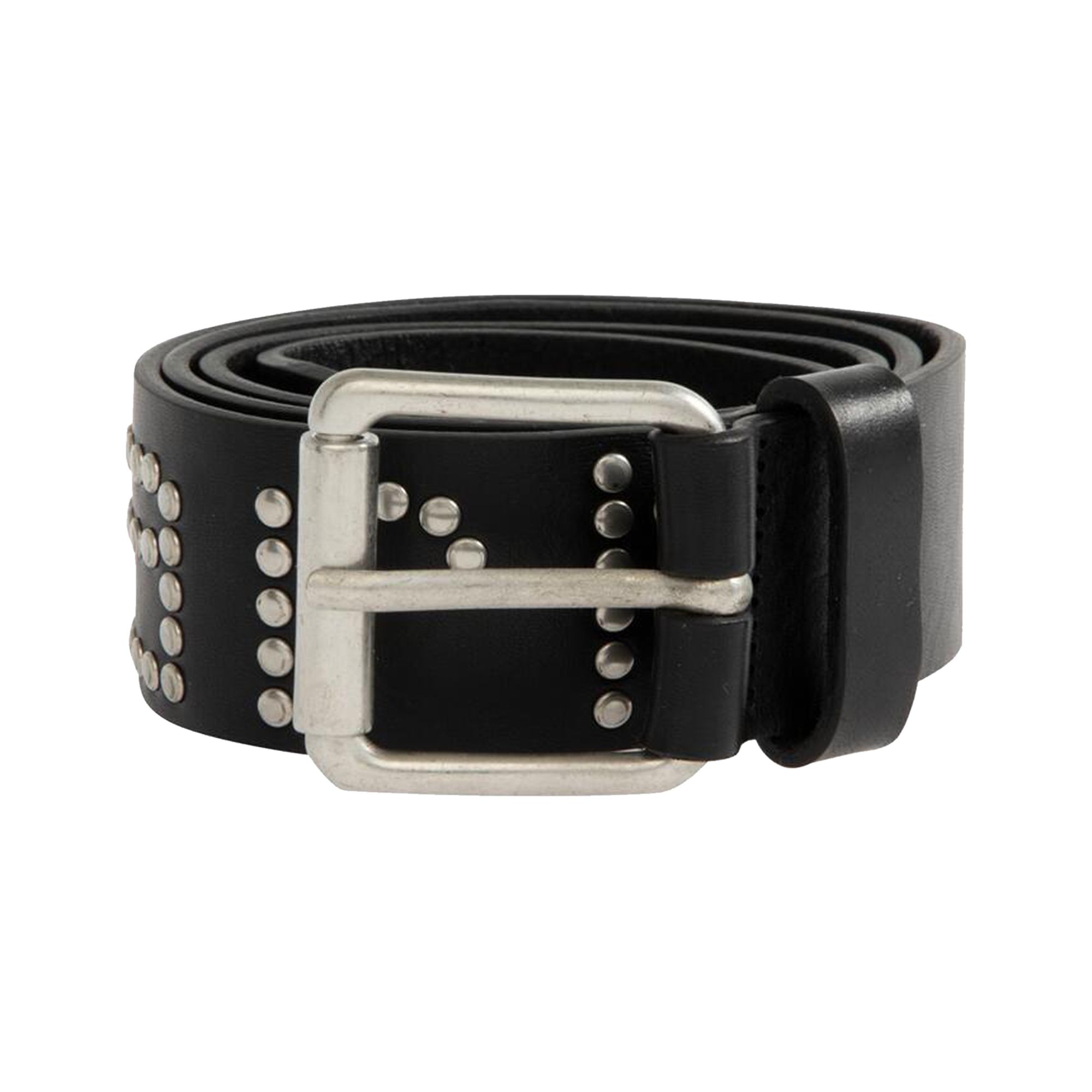 Pre-owned Carhartt Wip Script Studs Belt 'black/silver' | Men's Size Xs