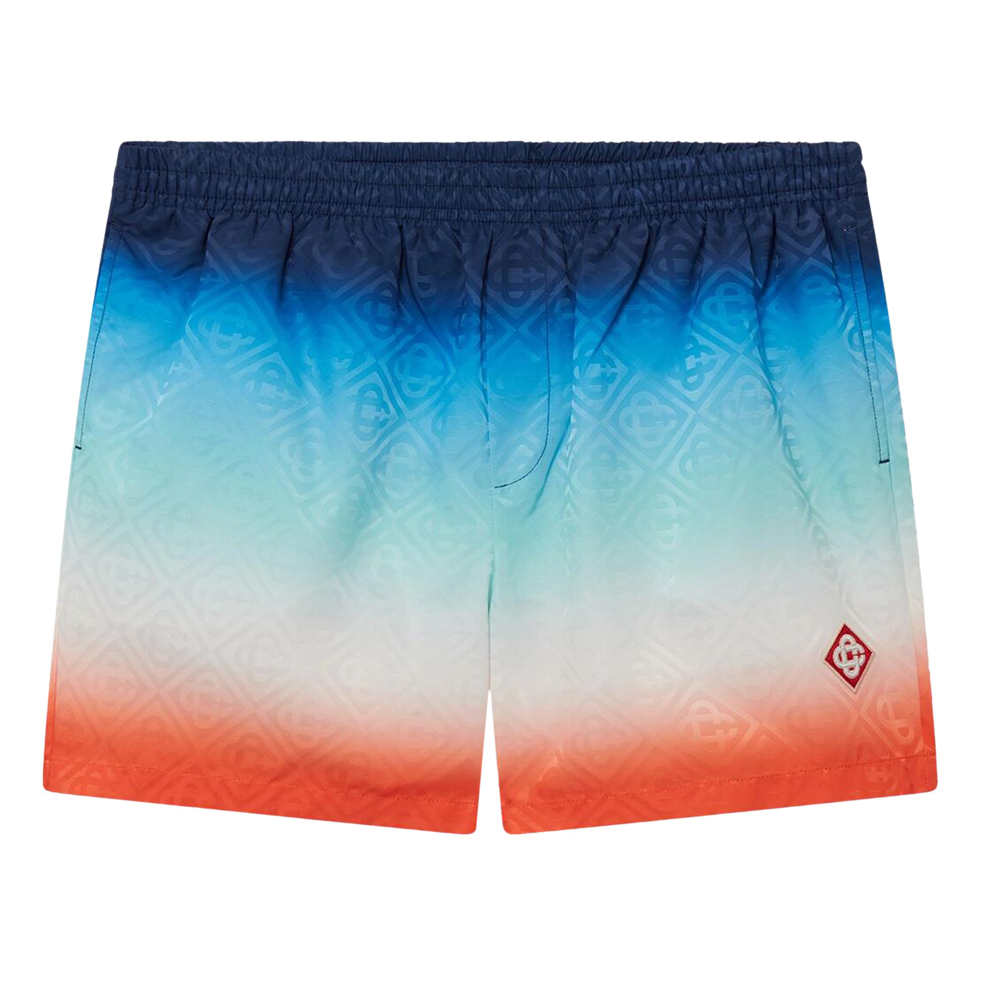 Pre-owned Casablanca Printed Jacquard Monogram Swim Shorts 'gradient' | White | Men's Size Xl