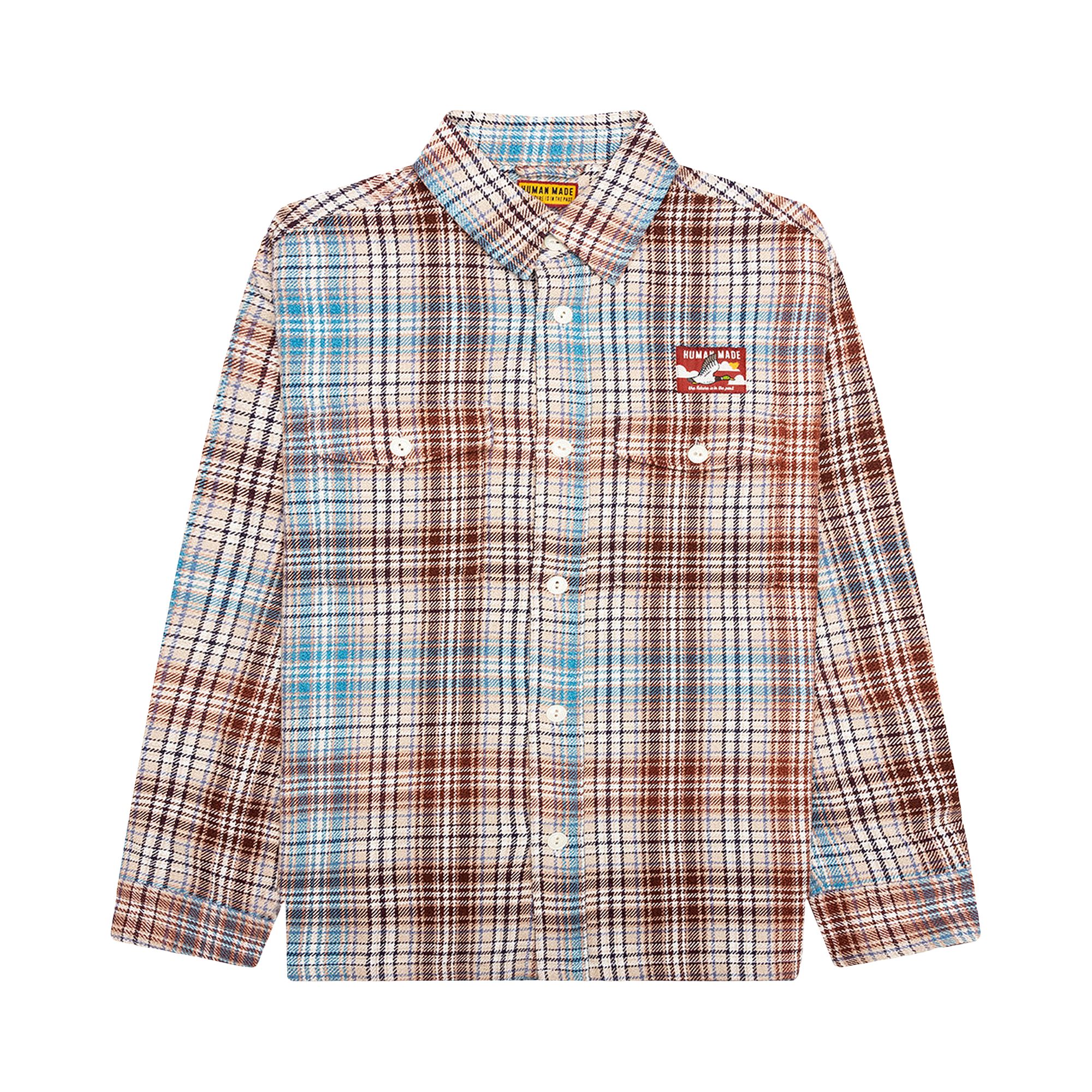 Pre-owned Human Made Check Shirt 'white' | Men's Size M