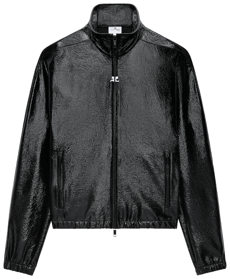 激レア/極美品✨クレージュ スタジャン ブルゾン 黒 ロゴ 38 Y2K