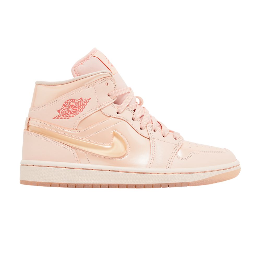 Pre-owned Air Jordan Wmns 1 Mid 'patent Valentine's Day'