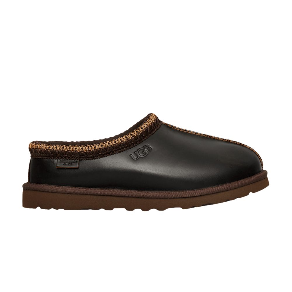 Pre-owned Ugg Tasman Leather Regenerate Slipper 'ironwood' | Brown | Men's Size 12