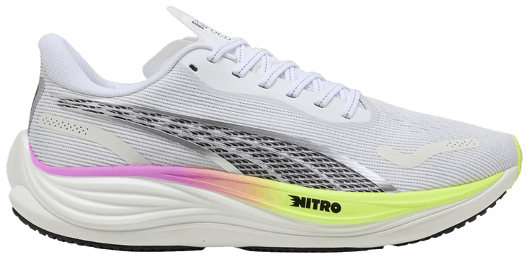 Puma Velocity Nitro 3 White Pure Magenta Yellow Alert