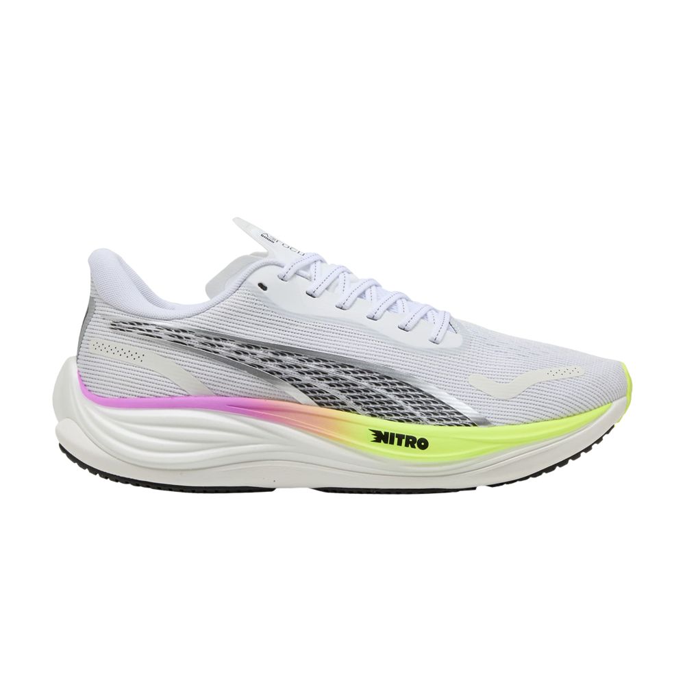 Puma Velocity Nitro 3 'White Pure Magenta Yellow Alert' | Men's Size 14 - 377748-19