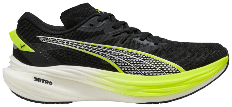 Puma Deviate Nitro 3 Wide Black Yellow Alert