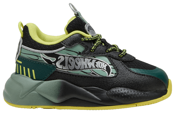 Hot Wheels x Puma RS X Toddler Black Green Moon