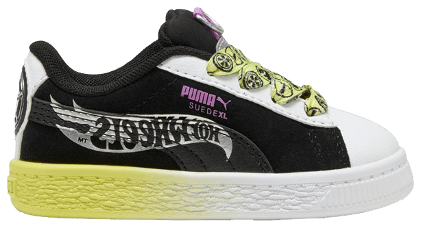 Hot Wheels x Puma Suede XL Toddler Black Lemon Sherbert