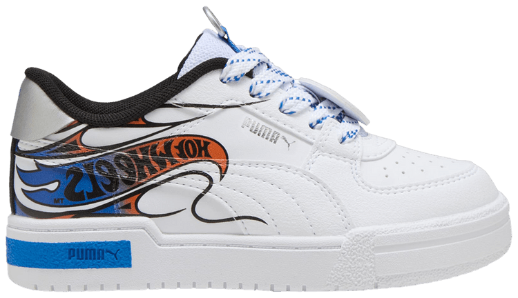 Hot Wheels x Puma CA Pro Little Kid White Team Royal