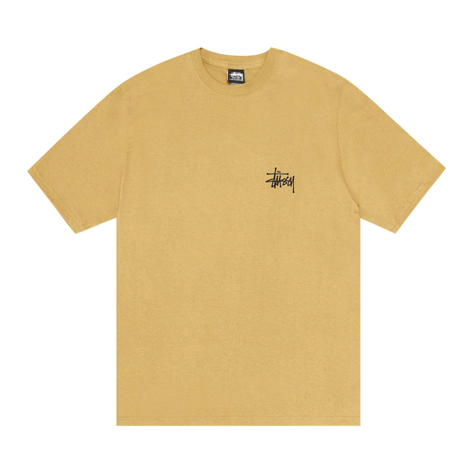 Pre-owned Stussy Basic Tee 'curry' | Yellow | Men's Size L