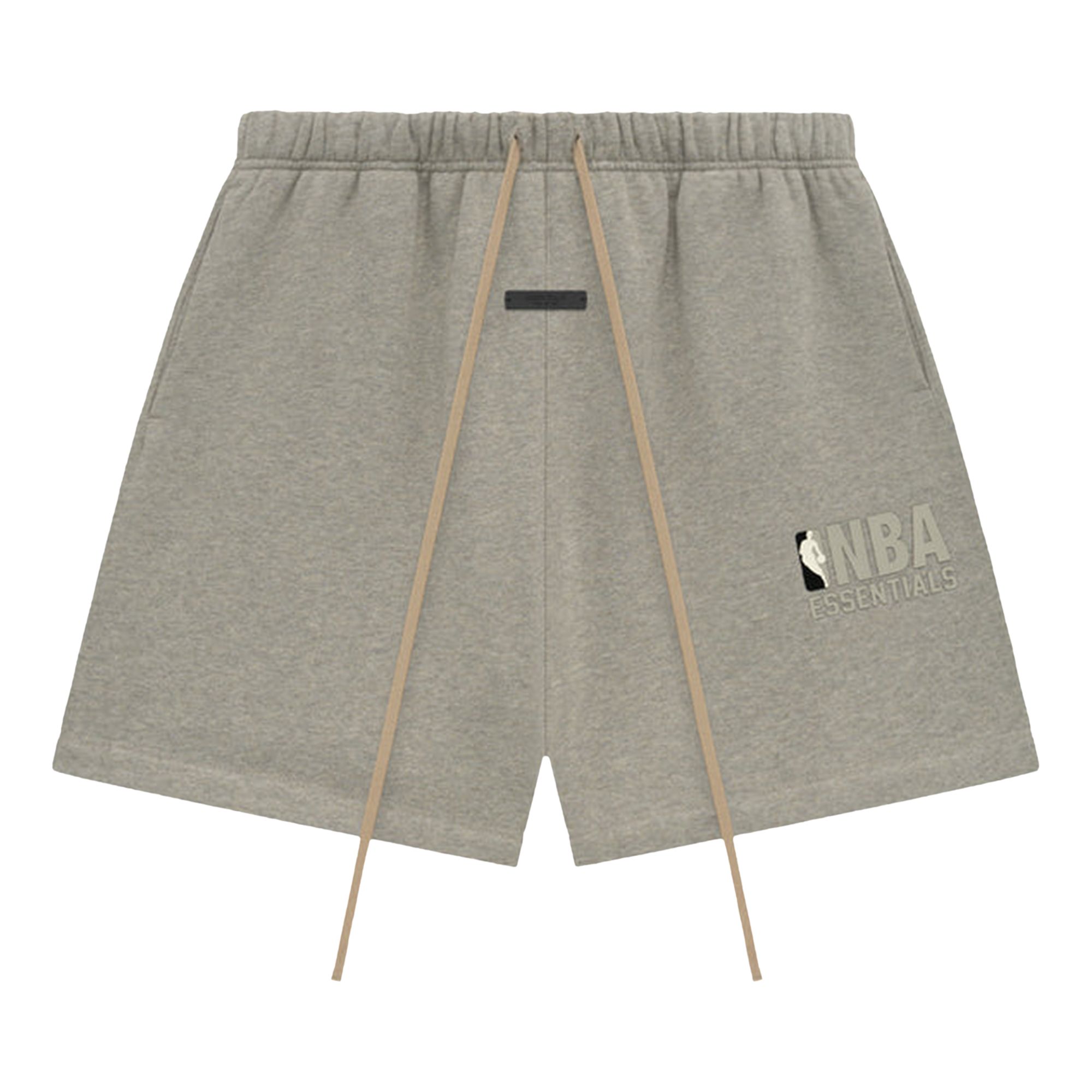 Pre-owned Essentials Fear Of God  X Nba Sweatshorts 'warm Heather' | Grey | Men's Size L