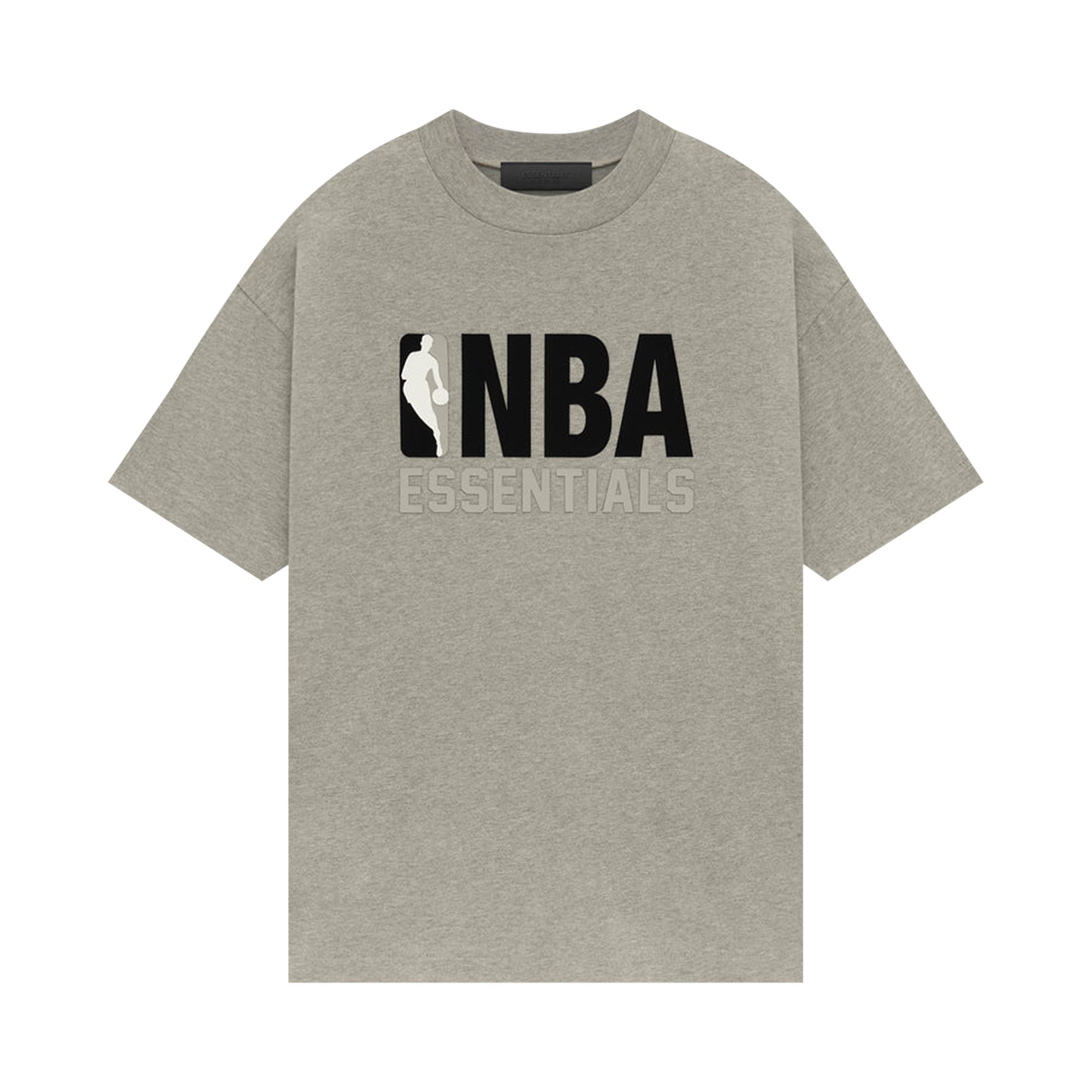 Pre-owned Essentials Fear Of God X Nba Tee 'warm Heather' | Grey | Men's Size Xs