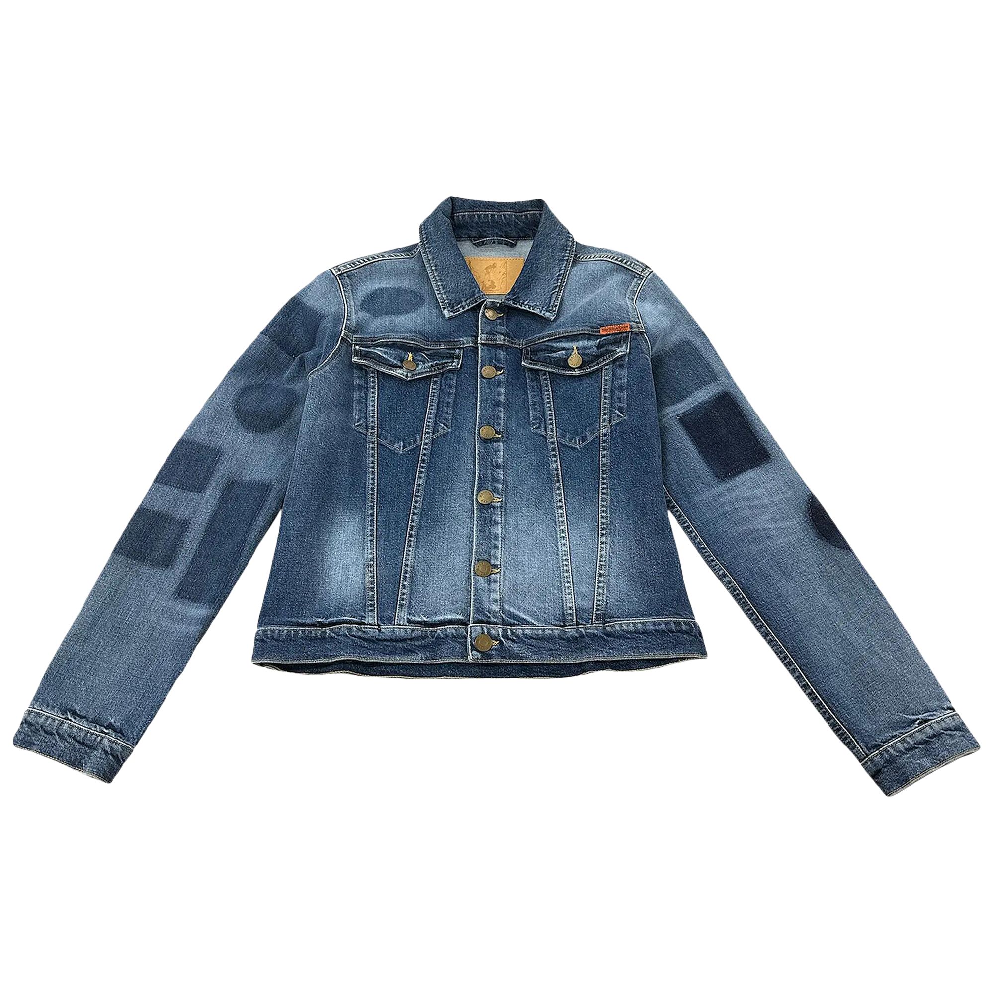 Pre-owned Martine Rose Stretch Denim Shirt 'blue' | Men's Size S