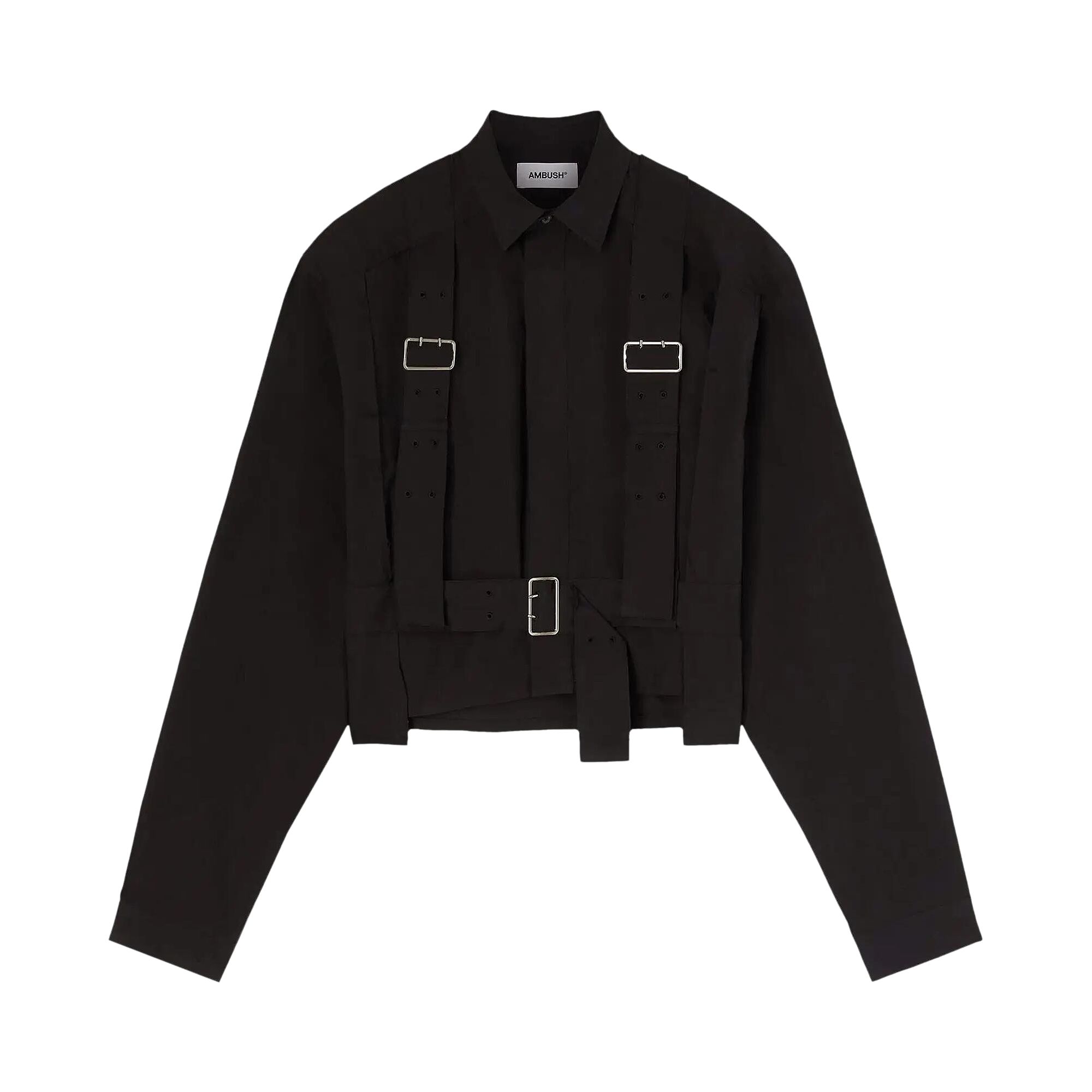 Pre-owned Ambush Cropped Harness Shirt 'black' | Women's Size 42