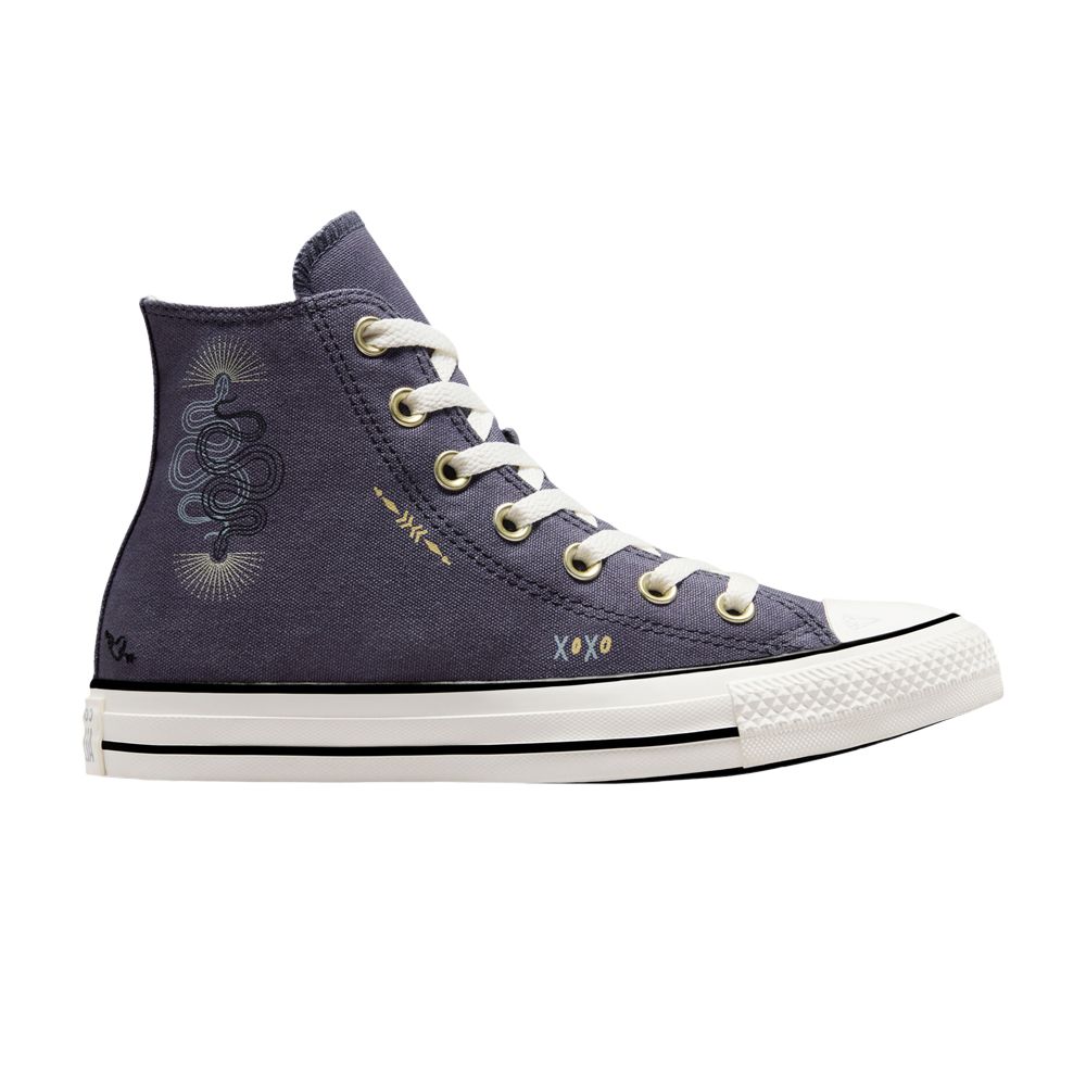 Pre-owned Converse Wmns Chuck Taylor All Star High 'tiny Tattoos' | Purple | Women's Size 8