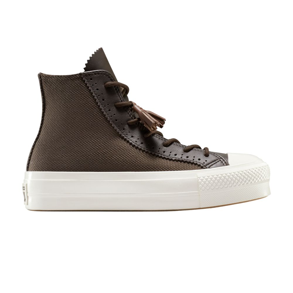 Pre-owned Converse Wmns Chuck Taylor All Star Lift Platform High 'tassels' | Brown | Women's Size 8