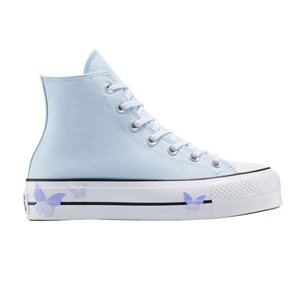 Pre-owned Converse Wmns Chuck Taylor All Star Lift Platform High 'butterflies' | Blue | Women's Size 10