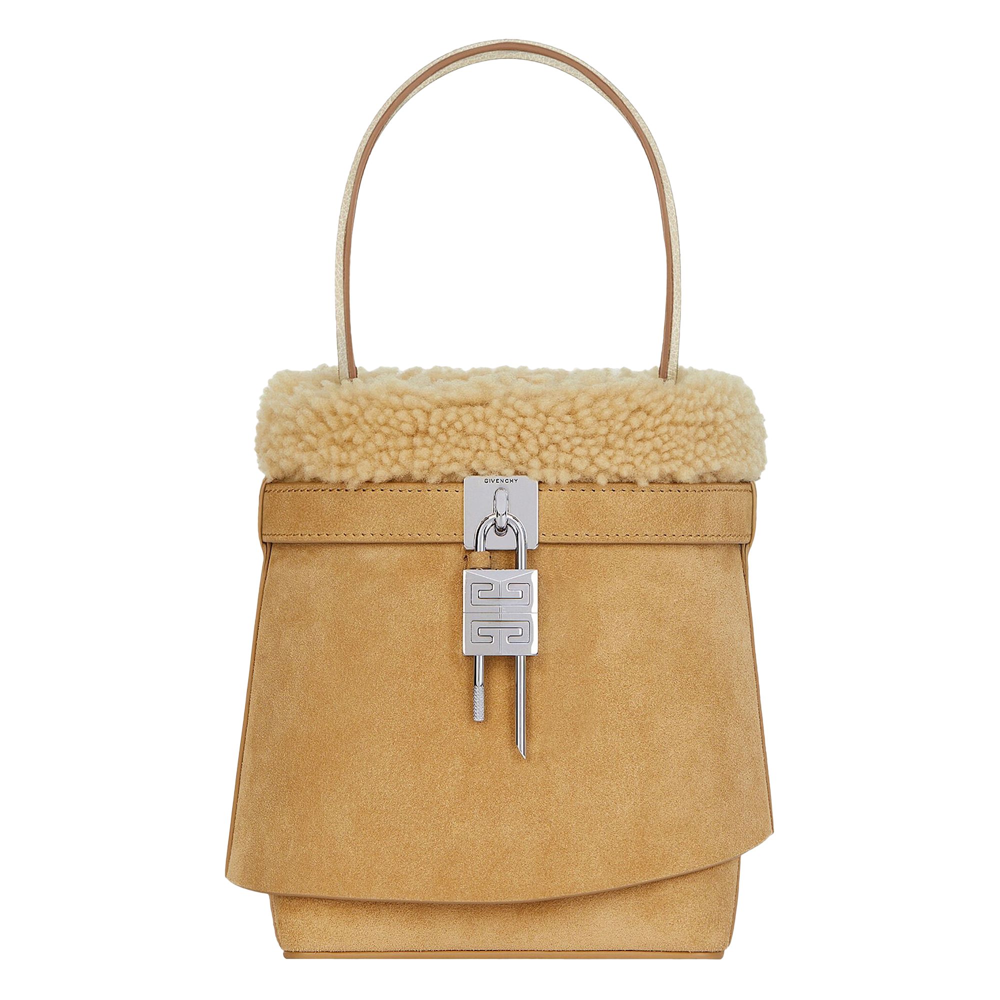 Pre-owned Givenchy Shark Lock Bucket Bag 'hazel' | Tan | Women's Size Onesize