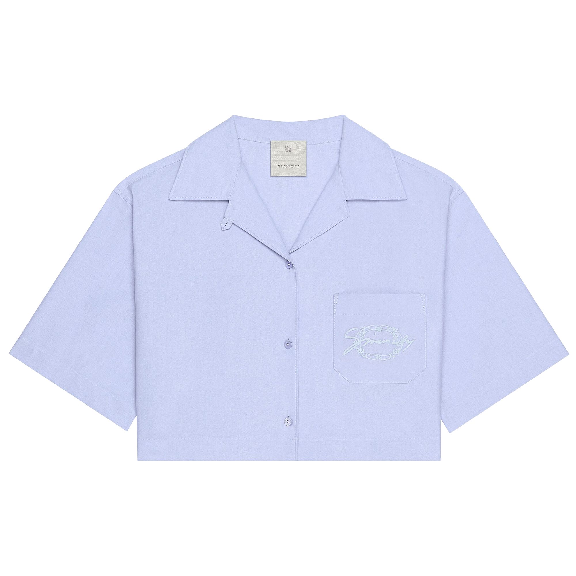 Pre-owned Givenchy Cropped Pyjama Shirt 'baby Blue' | Women's Size 38