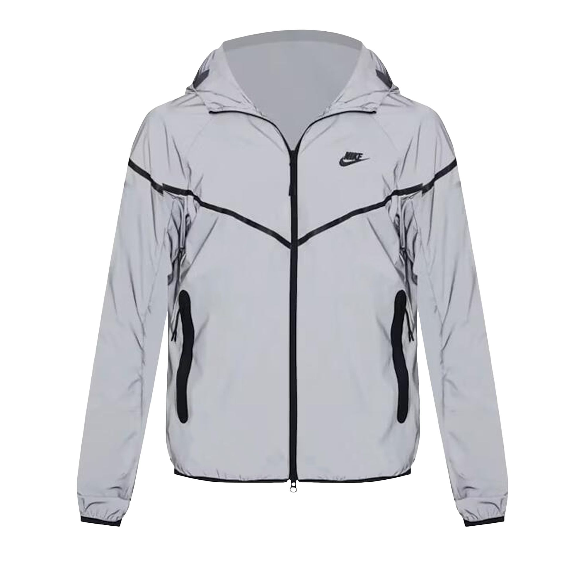 Pre-owned Nike Tech Woven Flash Jacket 'reflect Silver/black' | Men's Size S