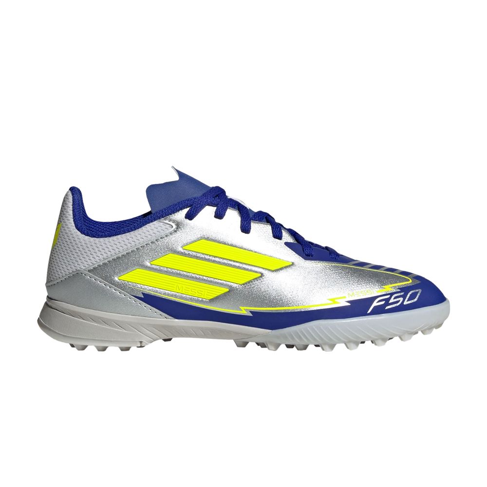 Pre-owned Adidas Originals Adidas Messi Adizero F50 League Tf K 'la Vida Rapida Pack' | Silver | Kid's Size 13