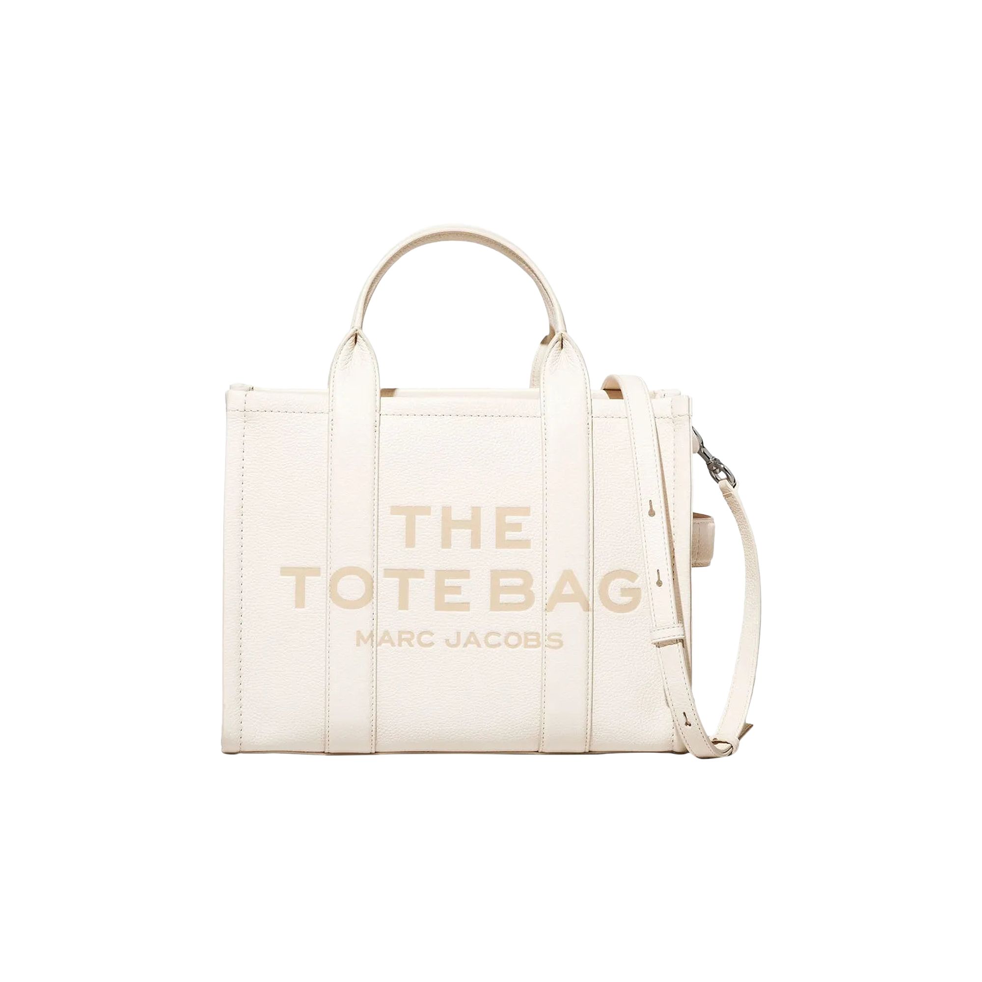 Pre-owned Marc Jacobs Leather Medium Tote Bag 'white' | Women's Size Onesize