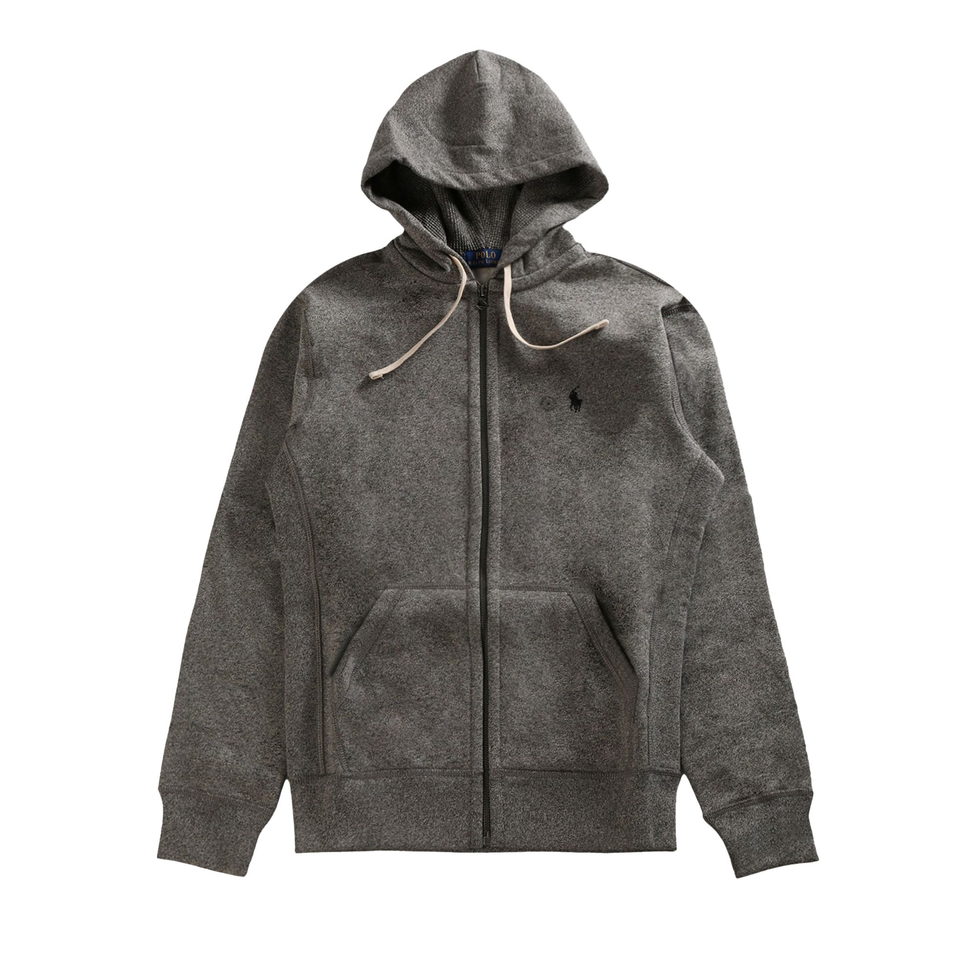 Pre-owned Polo Ralph Lauren Fleece Full-zip Hoodie 'ash Grey Heather' | Men's Size Xxl