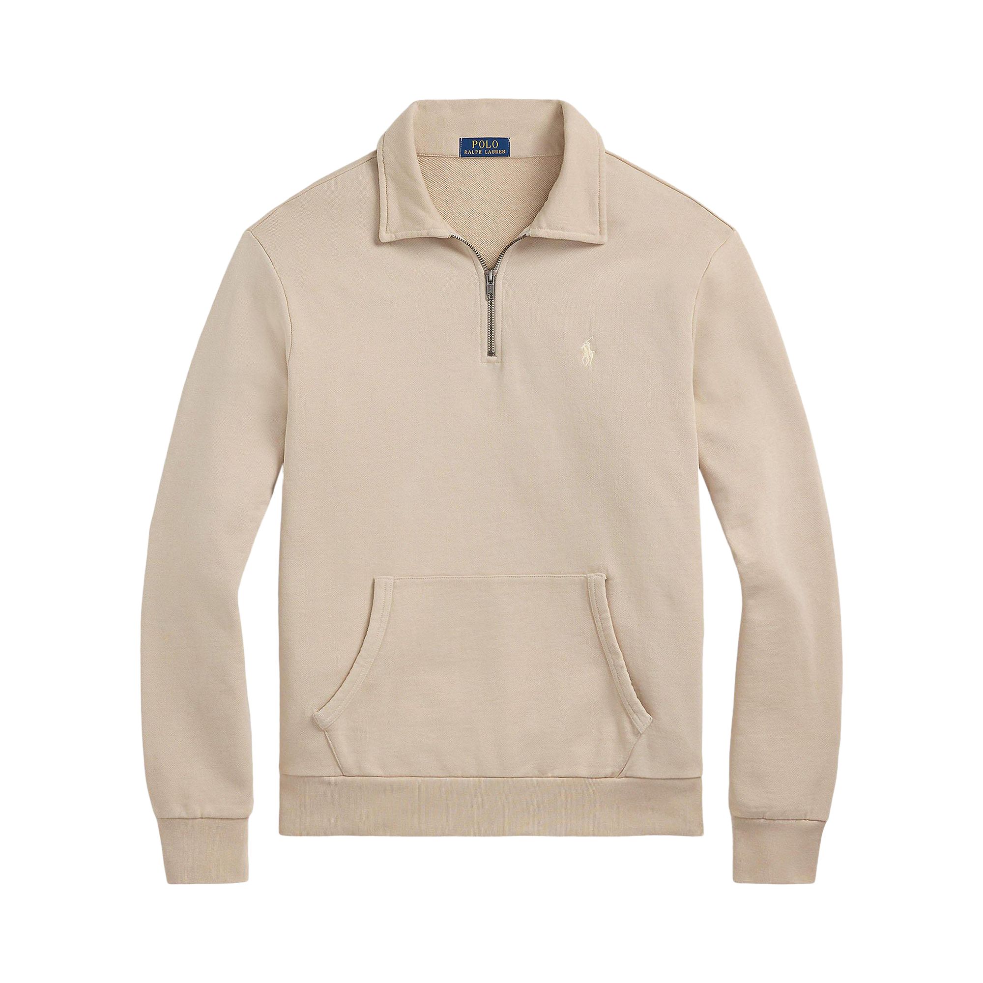 Pre-owned Polo Ralph Lauren Long-sleeve Half Zip Pullover Sweater 'stoneware Grey' | Men's Size L