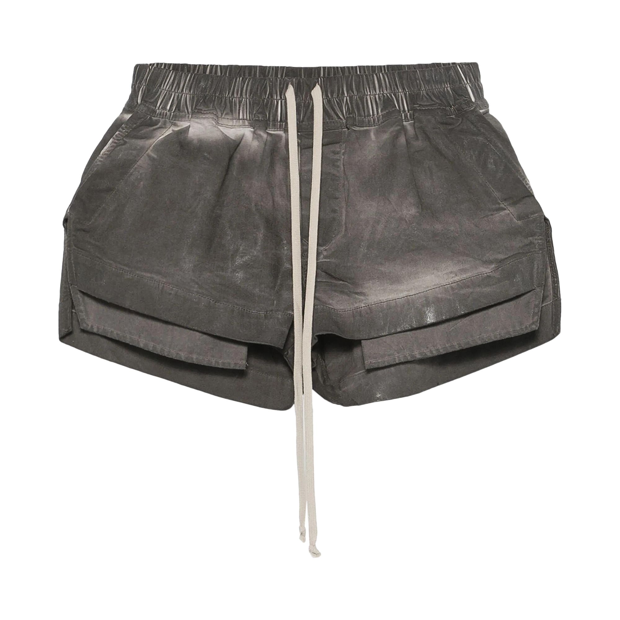 Pre-owned Rick Owens Drkshdw Denim Fog Boxer Shorts 'dark Dust' | Brown | Women's Size S