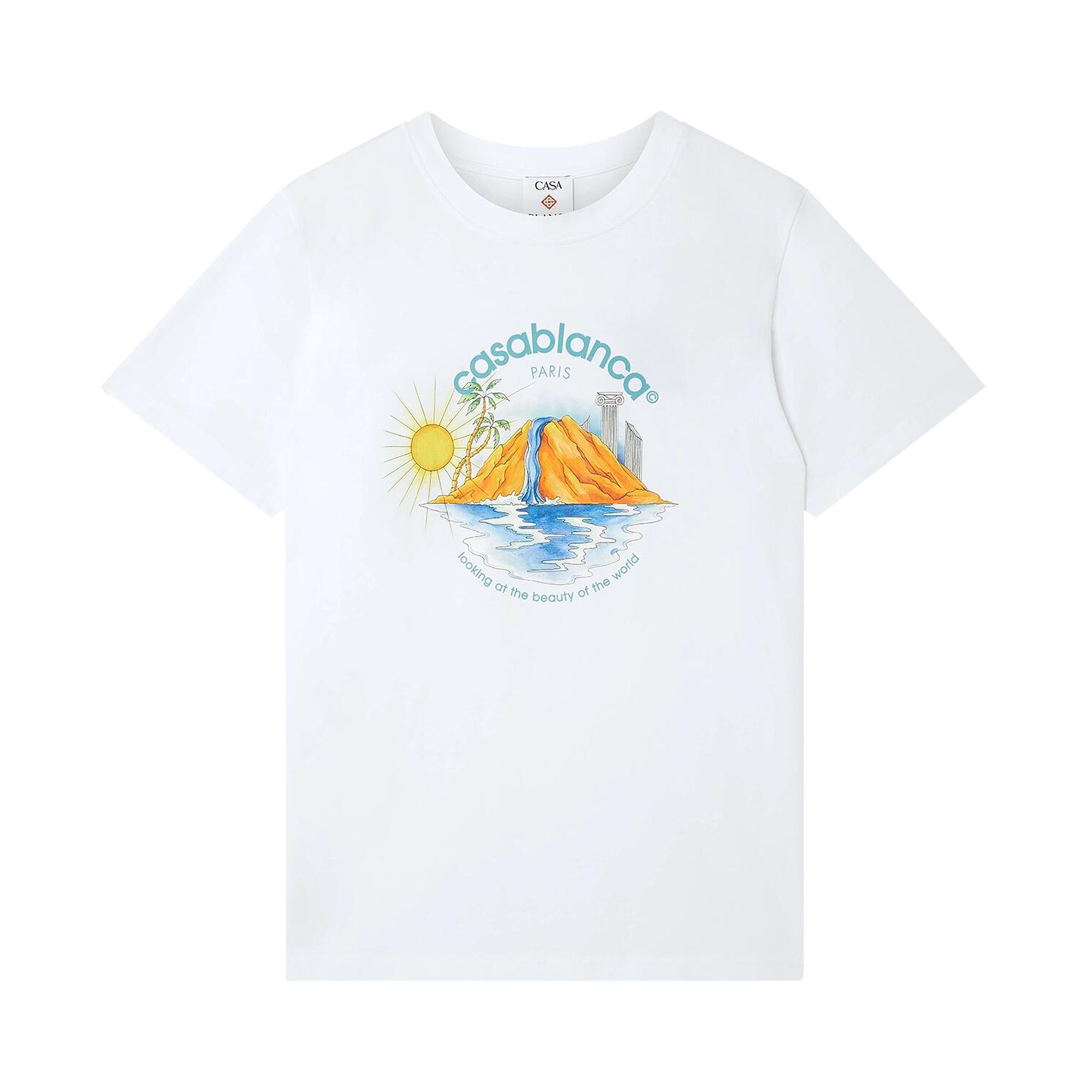 Pre-owned Casablanca Oasis Printed T-shirt 'white' | Men's Size Xxl