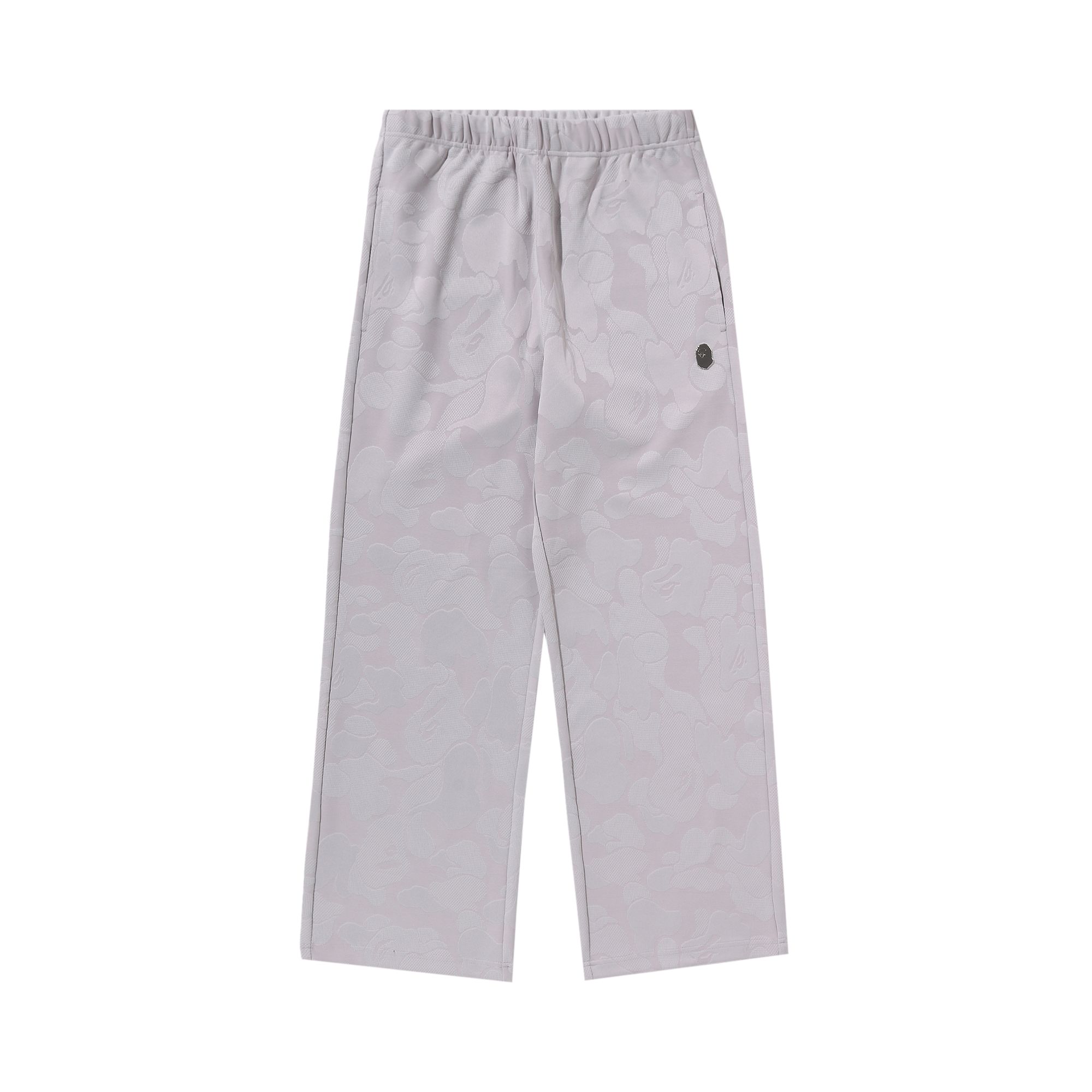 Pre-owned Bape Solid Camo Jacquard One Point Wide Pants 'grey' | Women's Size S