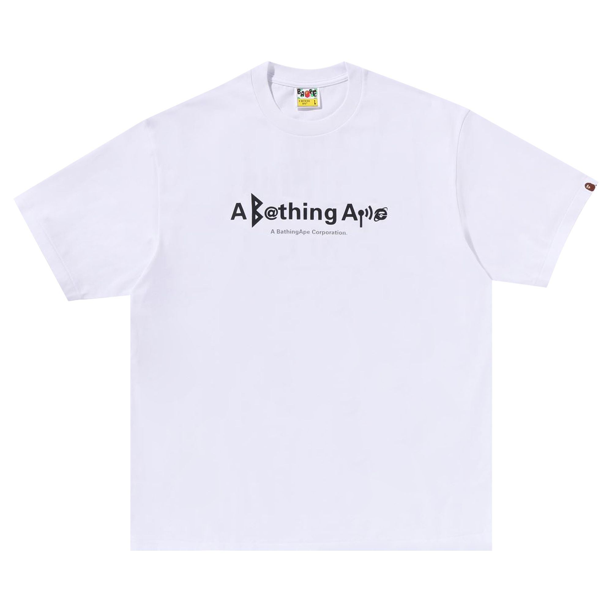 Pre-owned Bape Symbol Logo Relaxed Fit Tee 'white' | Men's Size S