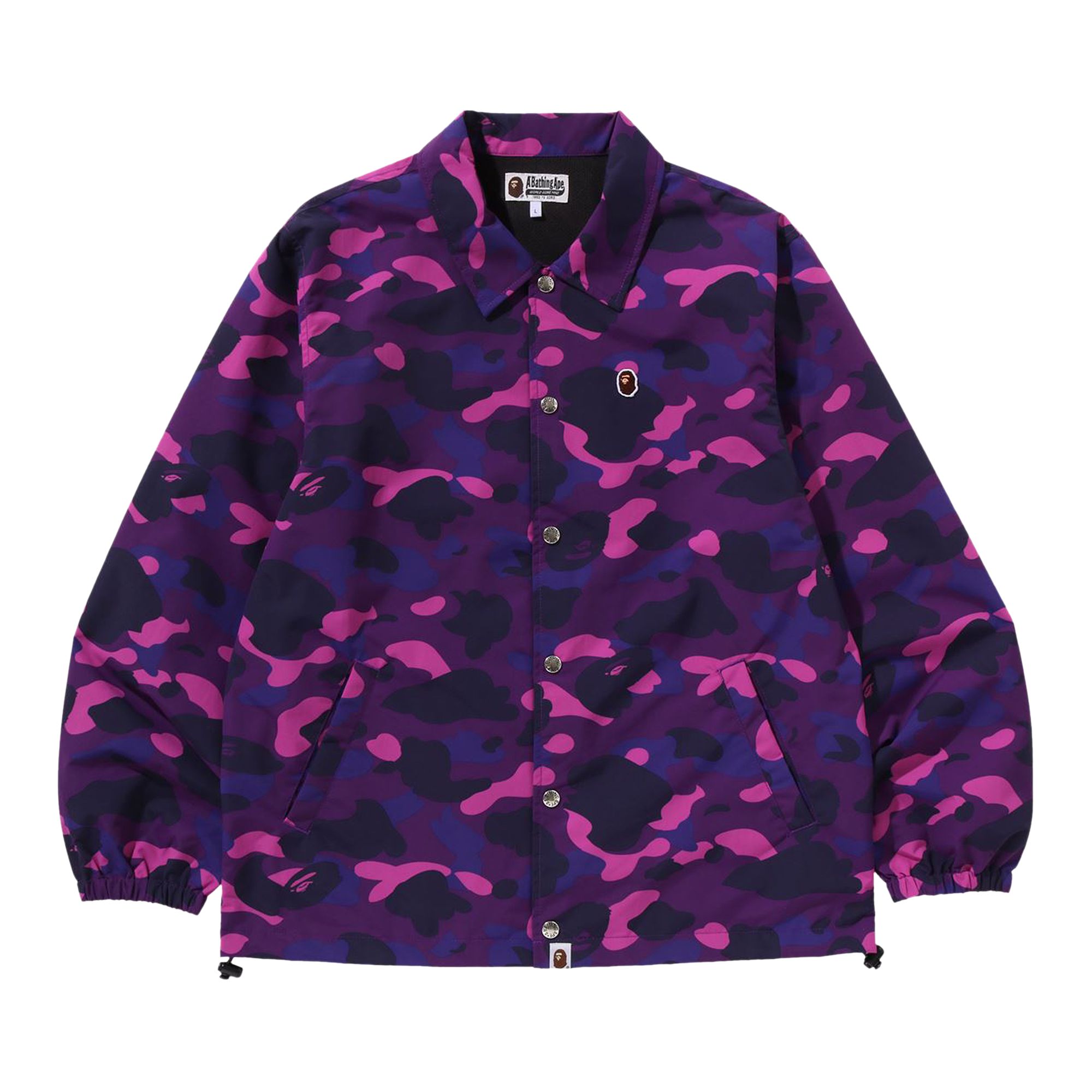Pre-owned Bape Color Camo One Point Coach Jacket 'purple'