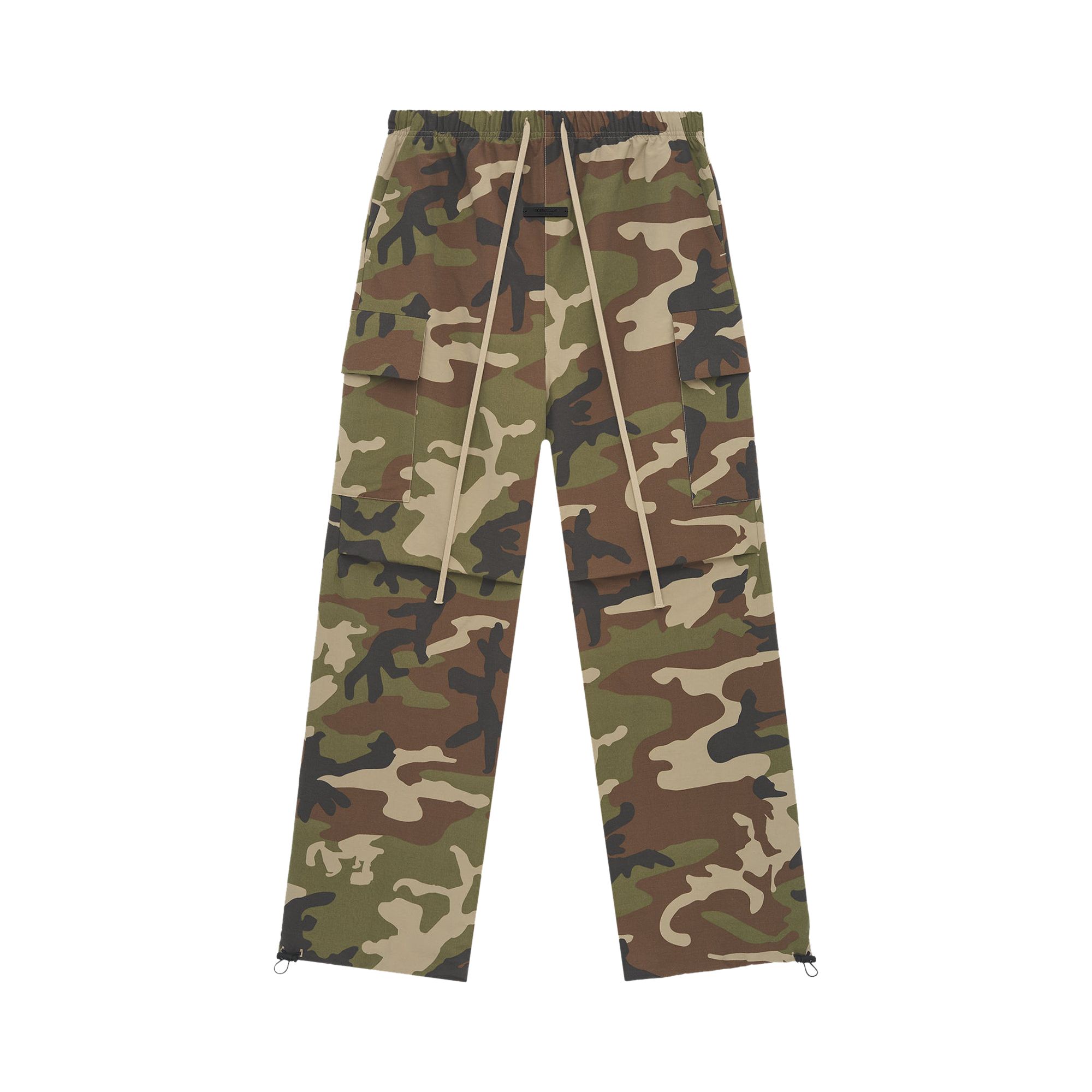 Pre-owned Essentials Fear Of God Military Nylon Track Pant 'woodland Camo' | Multi-color | Men's Size M
