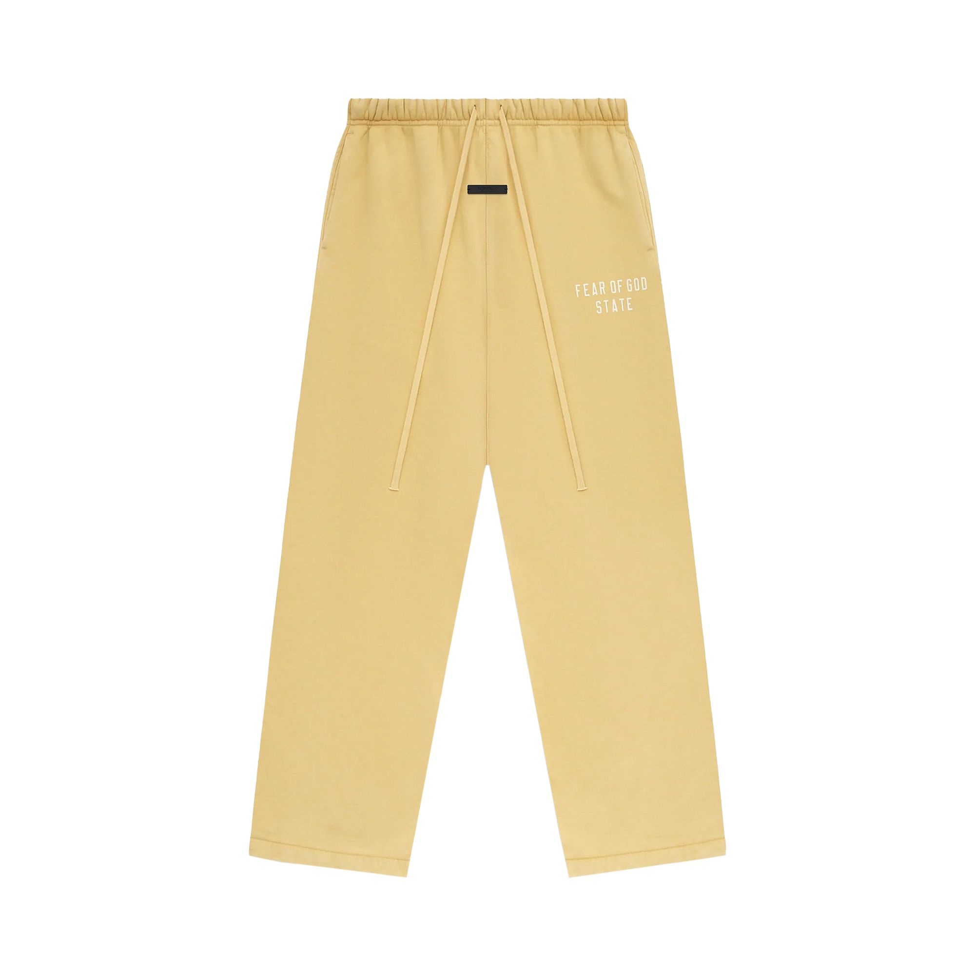 Pre-owned Essentials Fear Of God Heavy Fleece Relaxed Sweatpant 'amber' | Yellow | Men's Size Xl