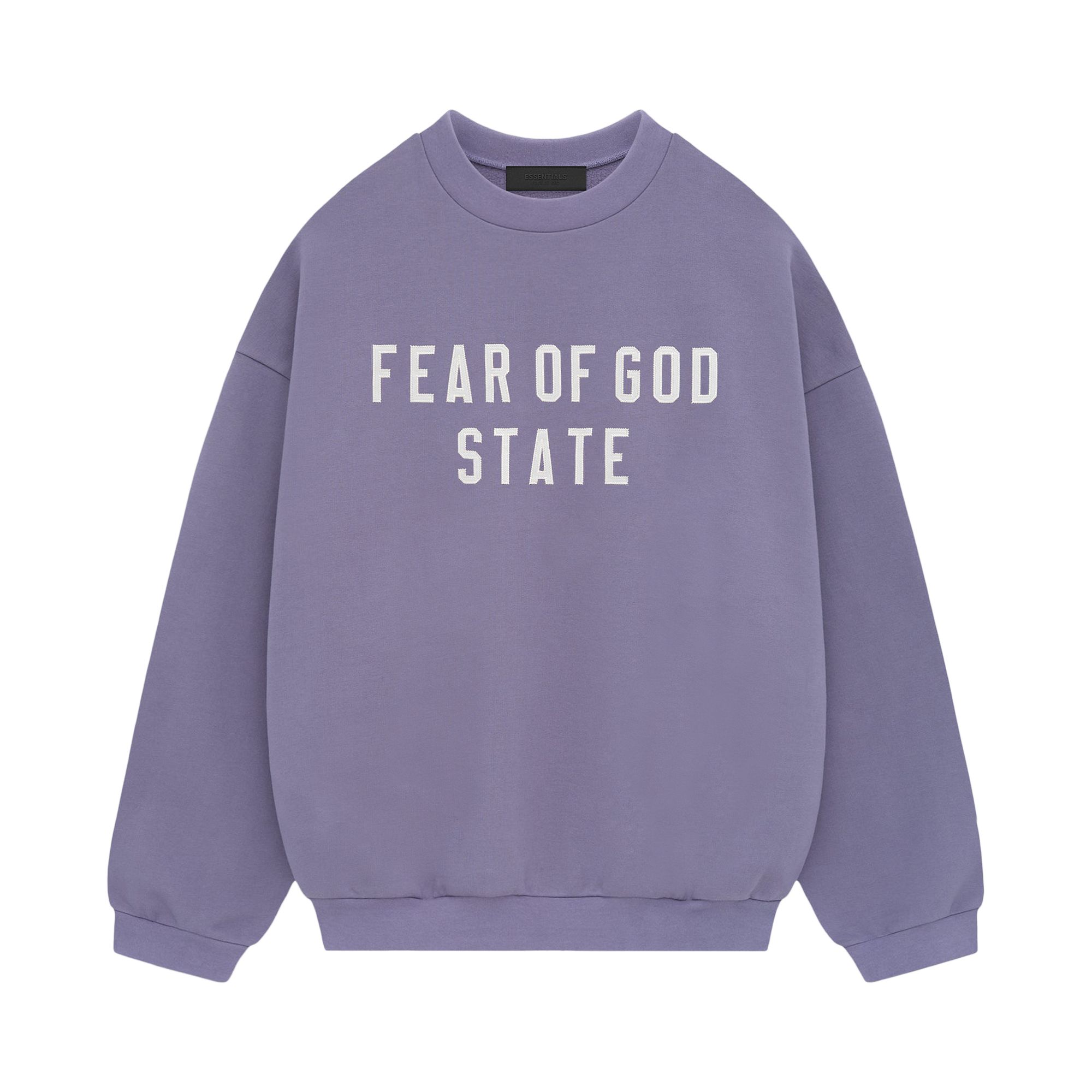 Pre-owned Essentials Fear Of God Heavy Fleece Crewneck 'lavender' In Purple