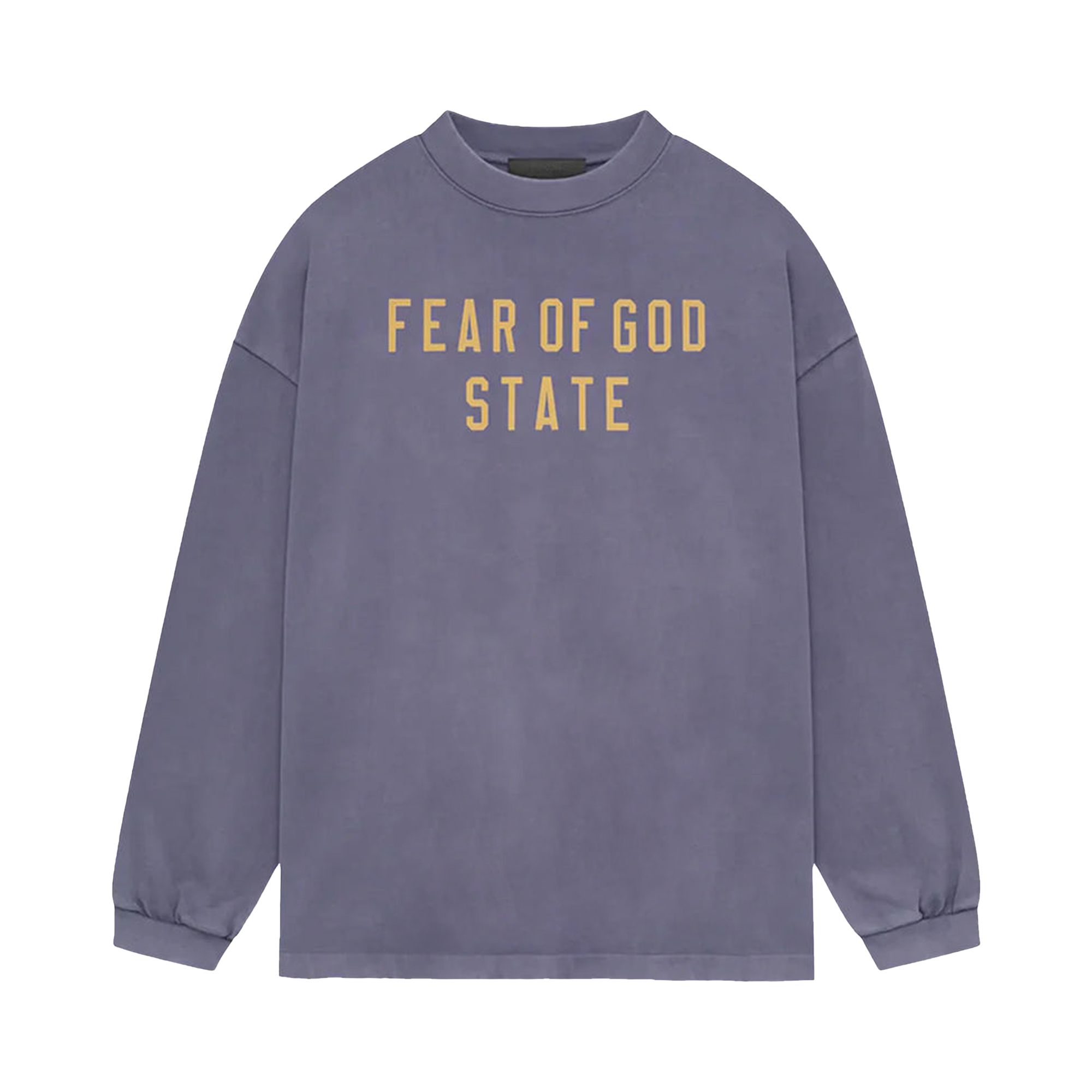 Pre-owned Essentials Fear Of God Heavy Long-sleeve Tee 'lavender' In Purple
